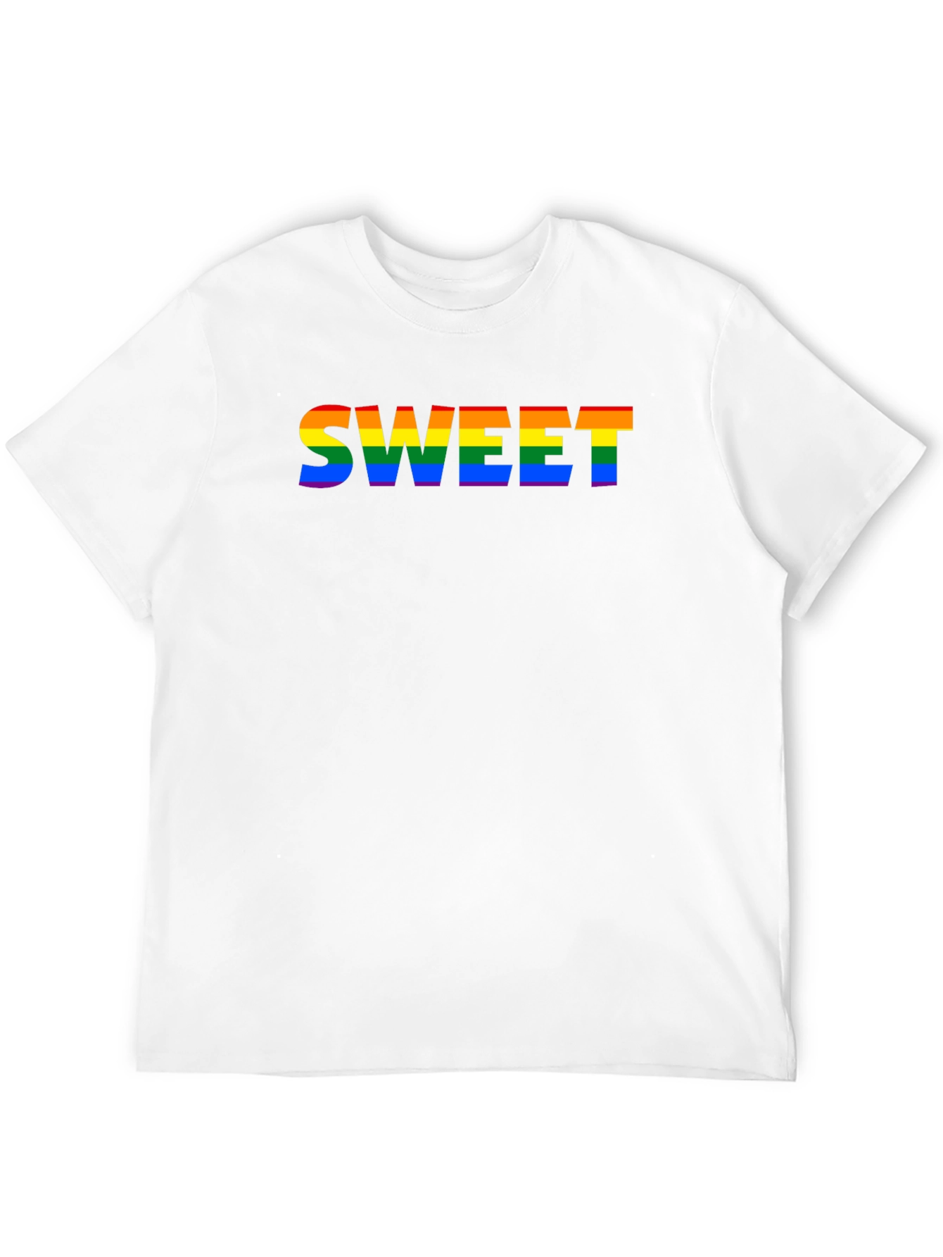 Black Sweet Pride Rainbow Graphic T-Shirt view 12