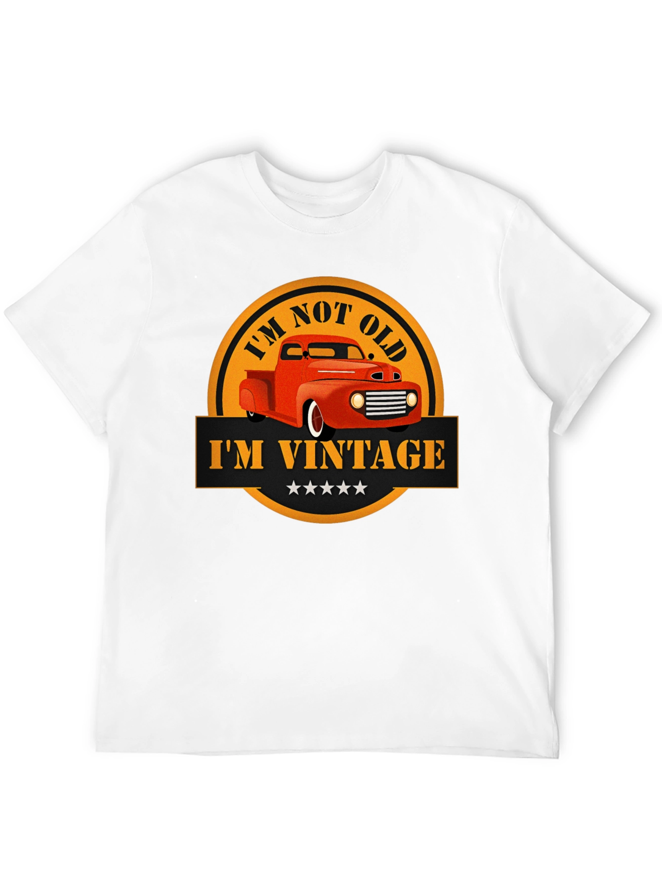 Black Vintage Car Graphic T-Shirt -  'I'm Not Old I'm Vintage' view 12