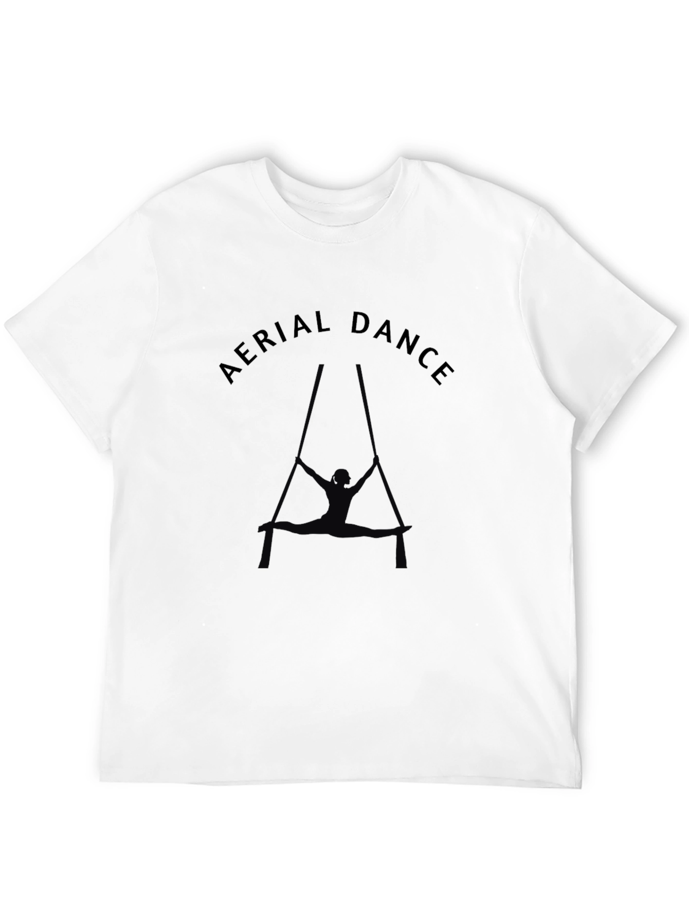 Black Aerial Dance Black T-Shirt for Active Lifestyle view 12