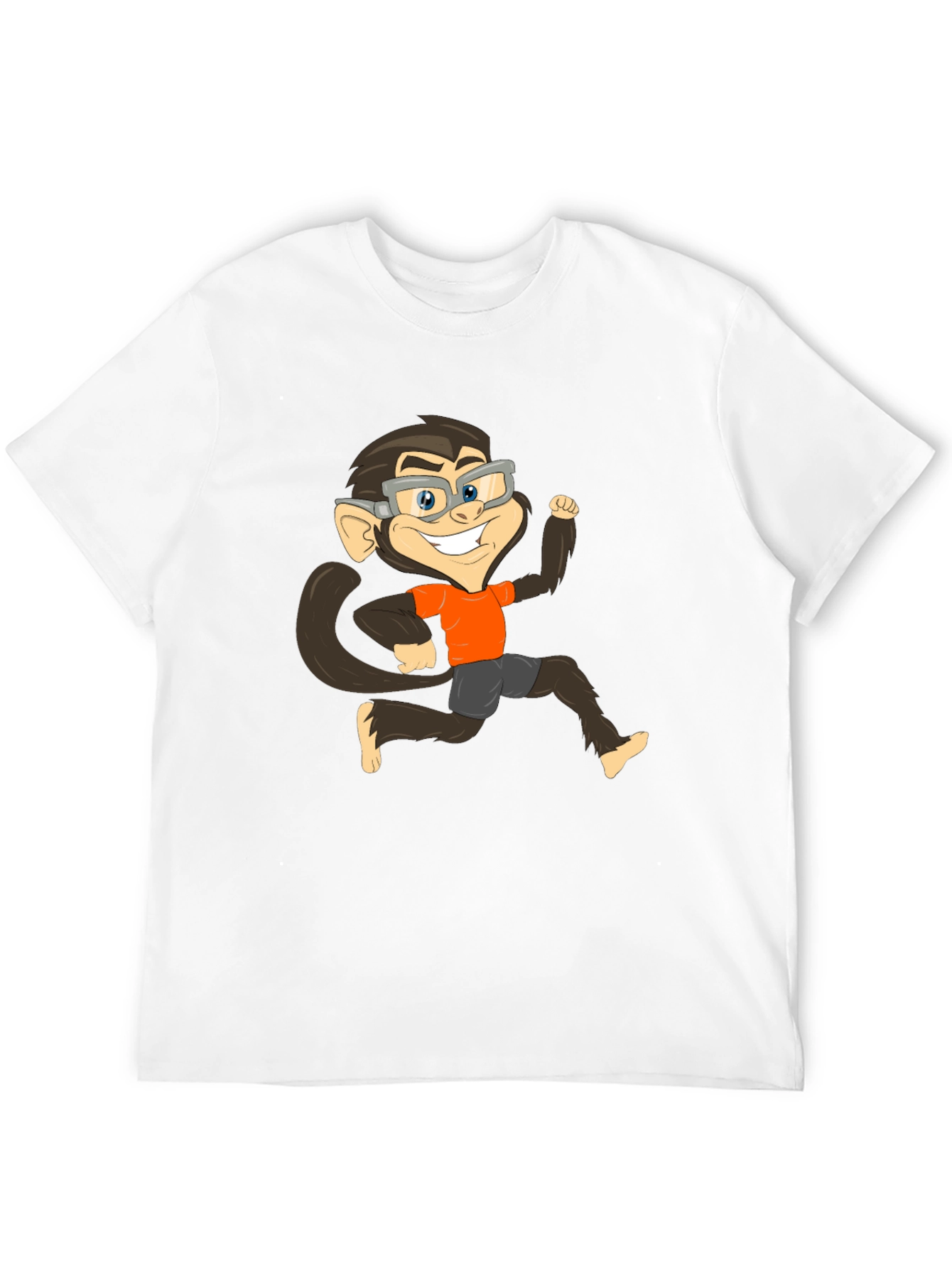 Black Monkey Cartoon Graphic T-Shirt view 12