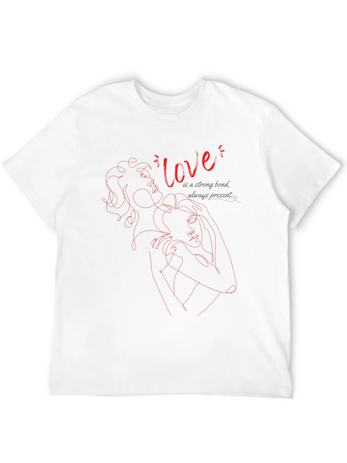 Black Love Bond Graphic Tee - Stylish Black T-Shirt view 12