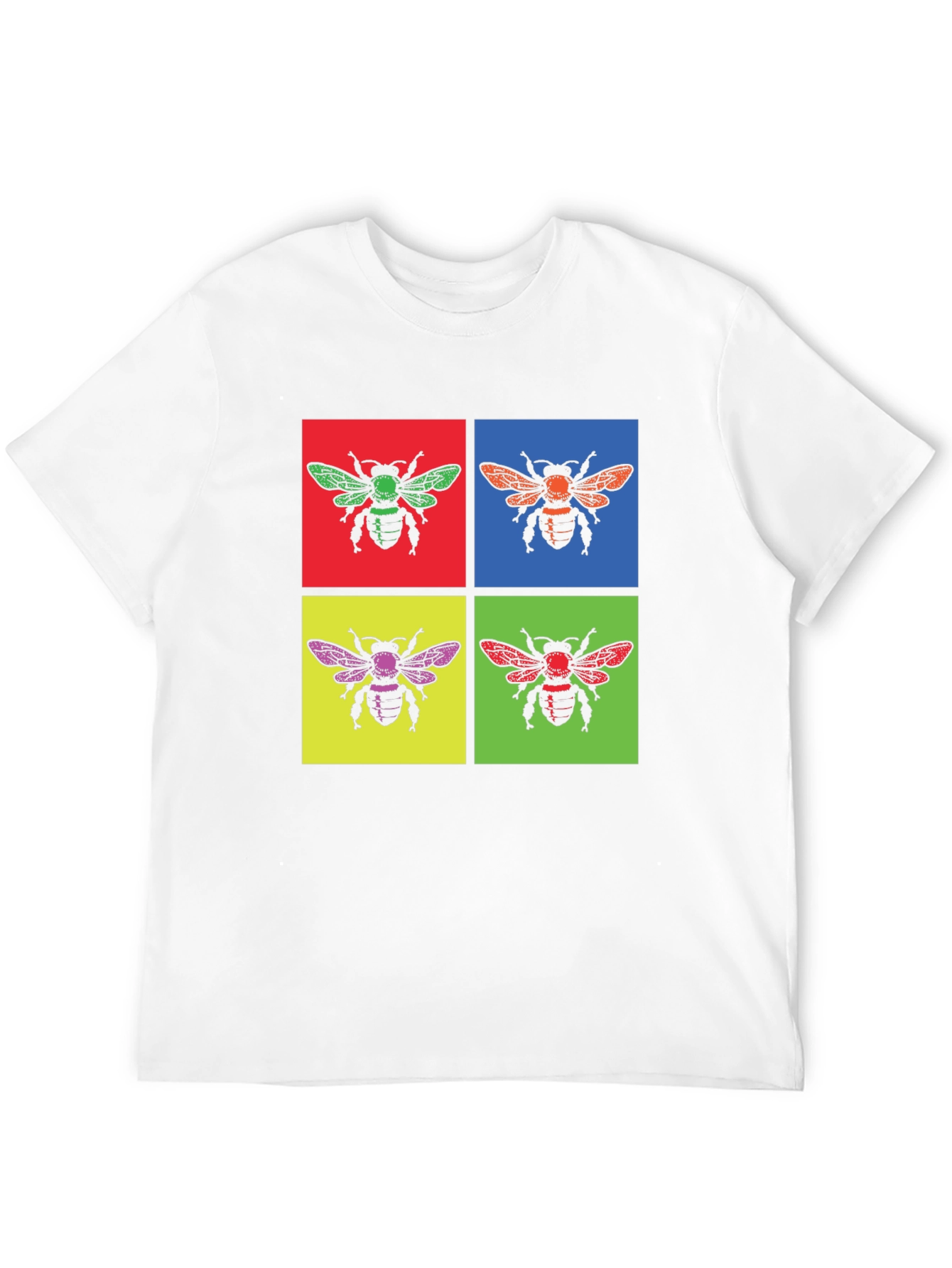 Black Retro Bee Pop Art Graphic Tee view 12