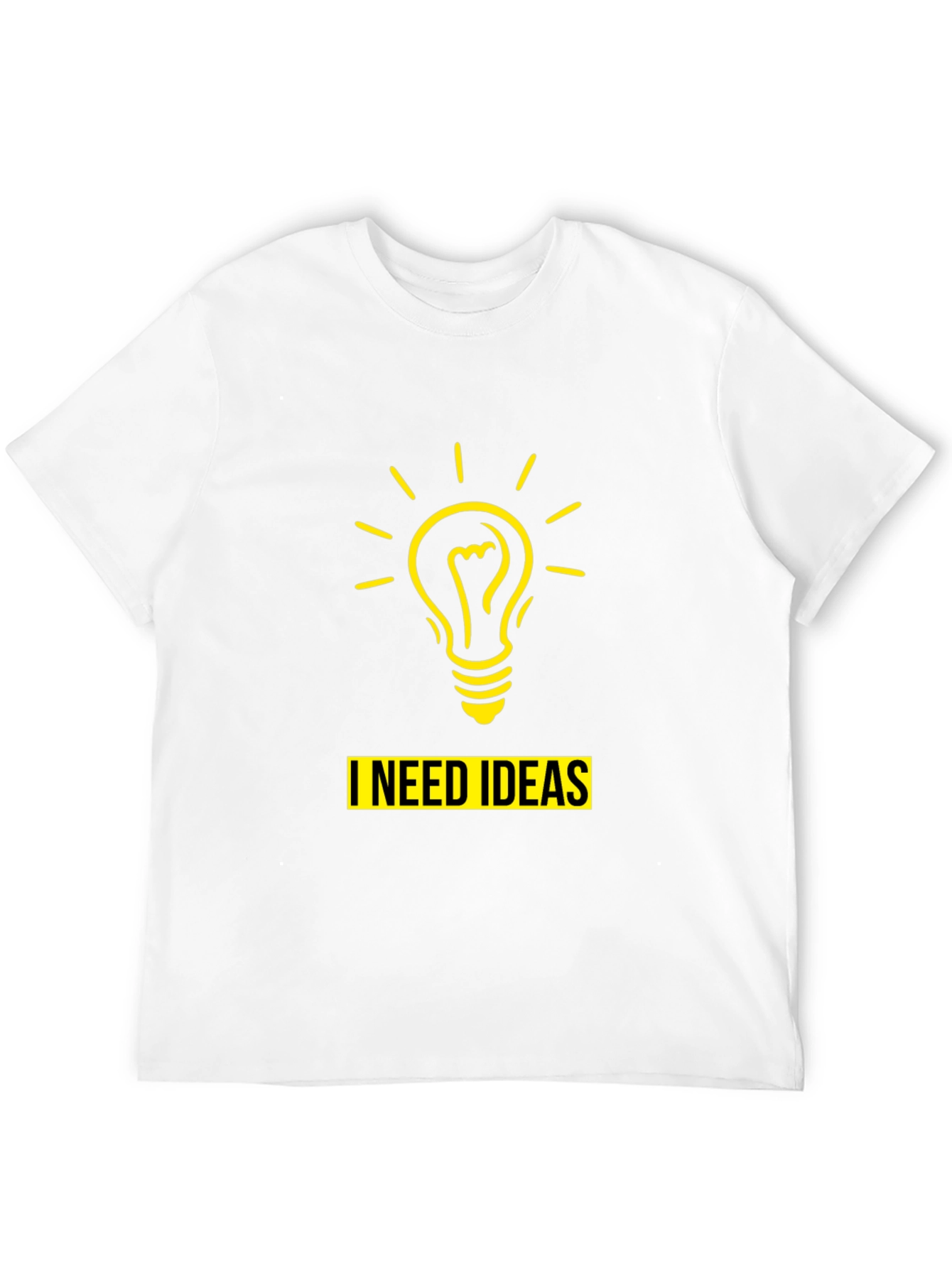 Black I Need Ideas T-Shirt - Mens Black Novelty Tee view 12