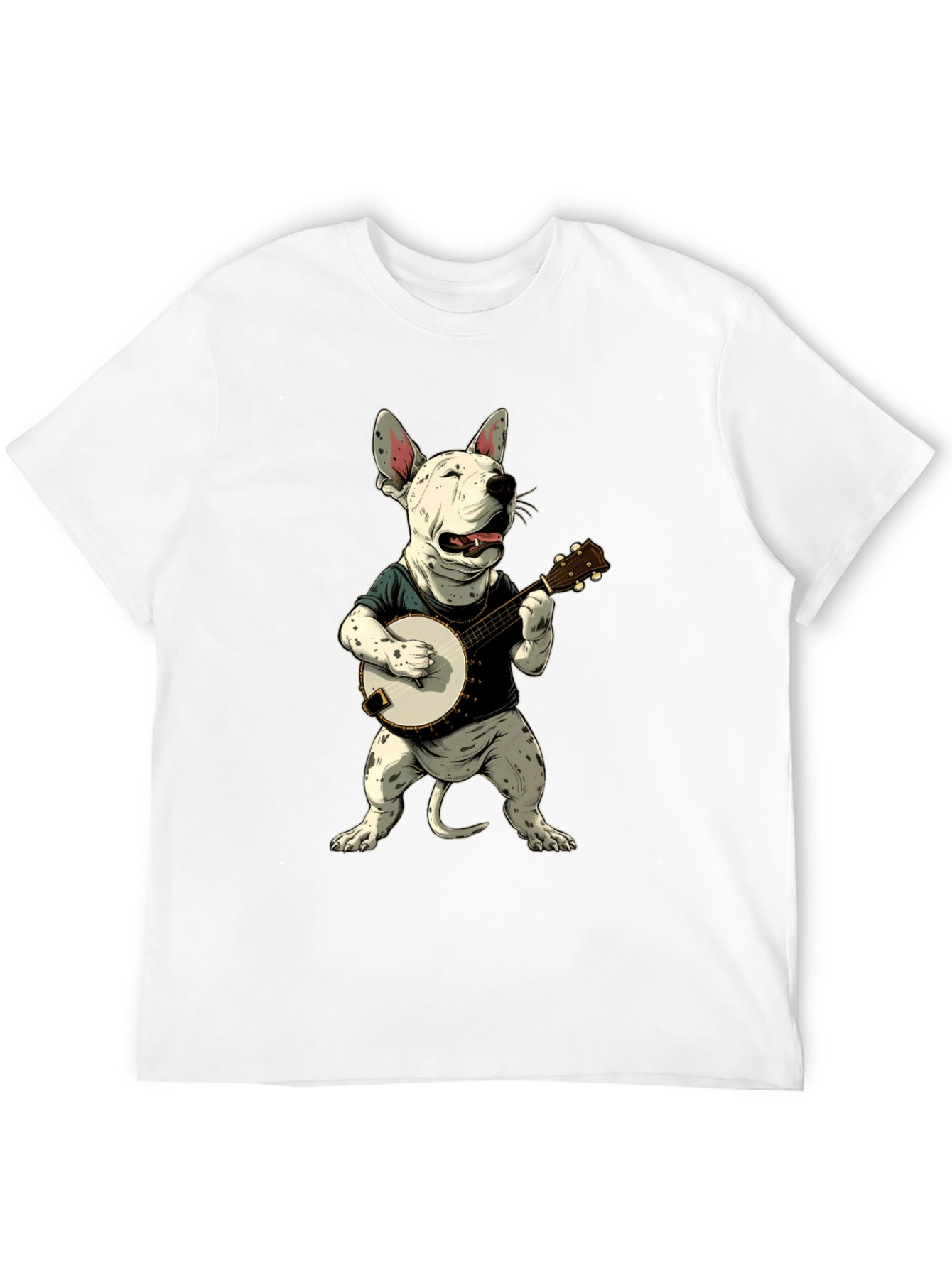 Black Dog Playing Banjo Graphic T-Shirt view 12