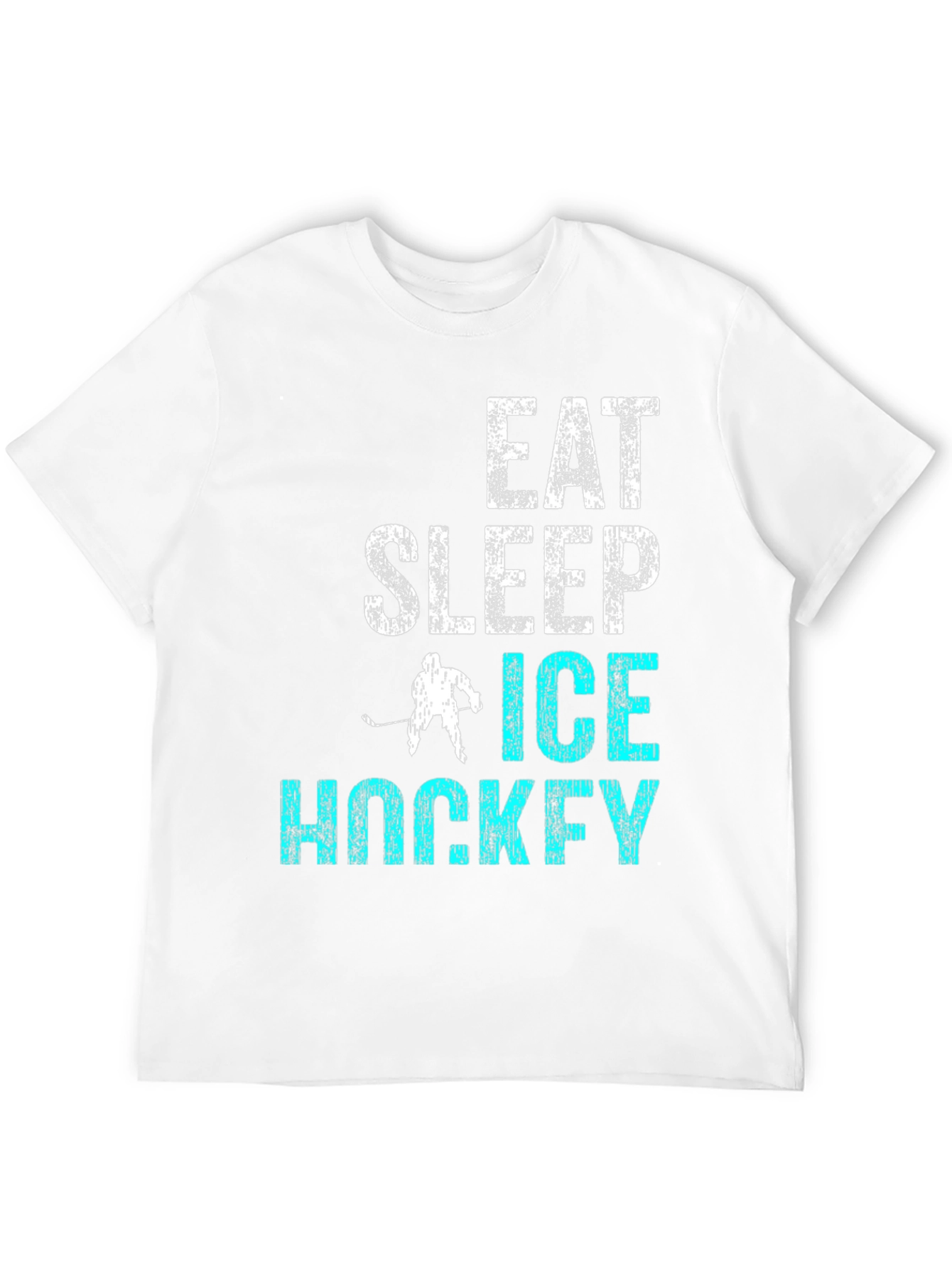 Black Eat Sleep Ice Hockey T-Shirt view 12