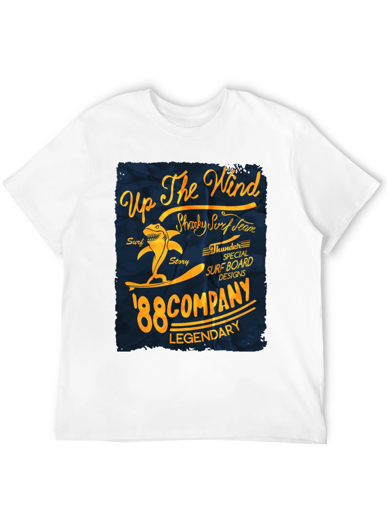 Black Sharky Surf Team T-Shirt: Up The Wind, '88 Company Legendary view 12