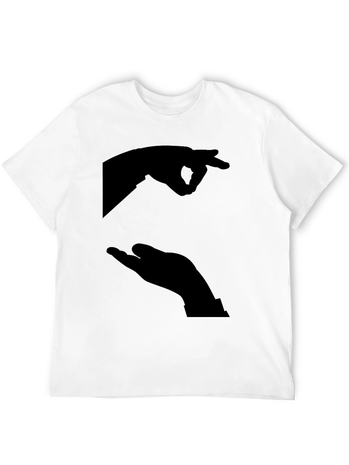 Black Funny Silhouette Hands Black T-Shirt view 12