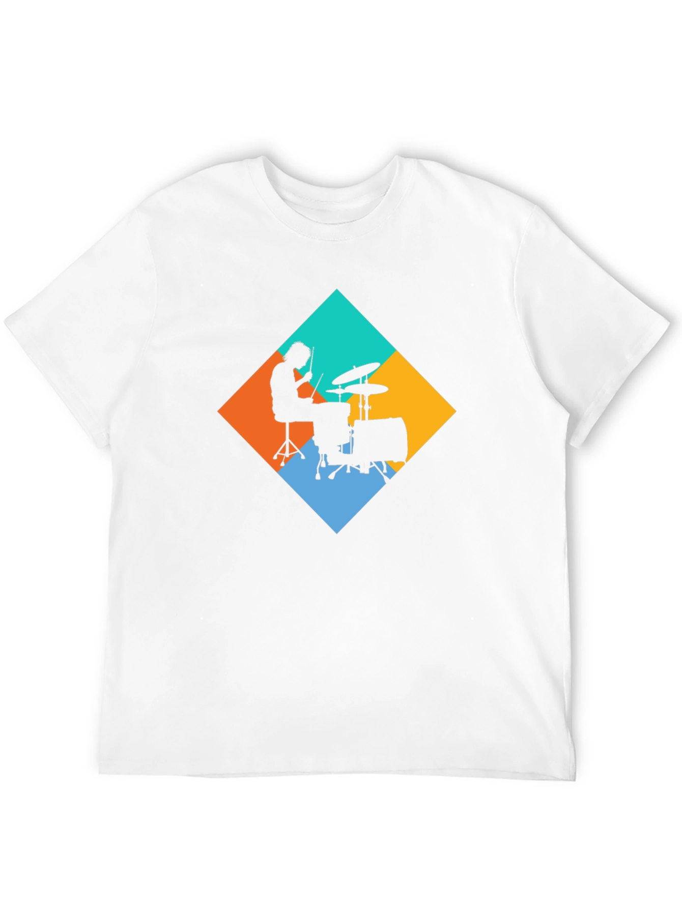 Black Drummer Graphic Tee - Black Cotton Blend T-Shirt view 12