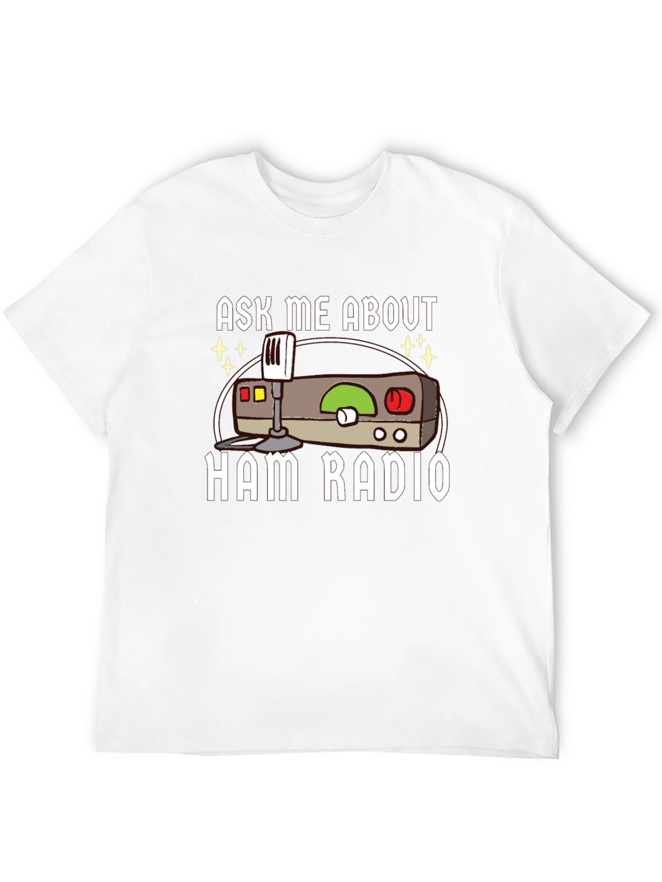 Black Ask Me About Ham Radio T-Shirt view 12