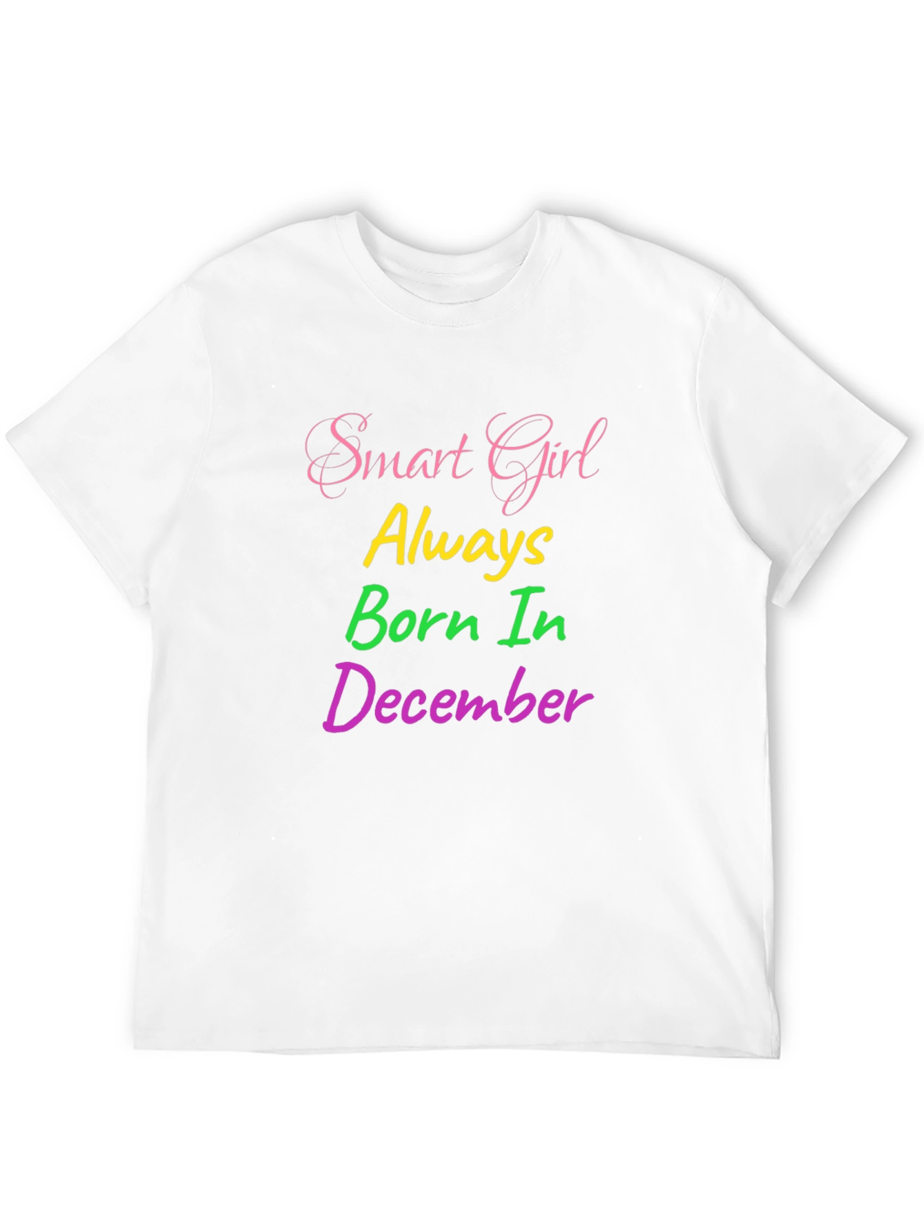 Black Smart Girl December Birthday Black T-Shirt view 12