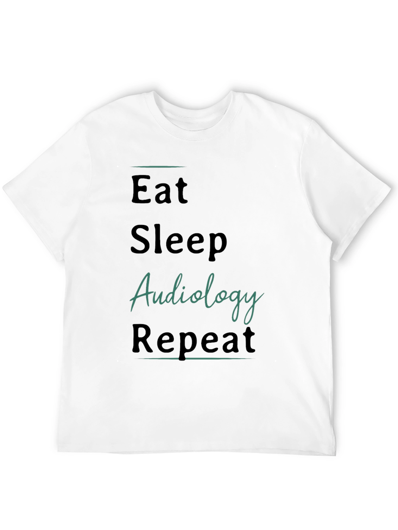 Eat Sleep Audiology Repeat Black T-Shirt - 12