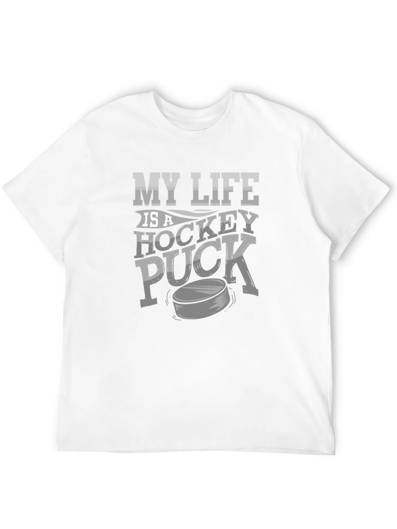 Black My Life is a Hockey Puck T-Shirt view 12