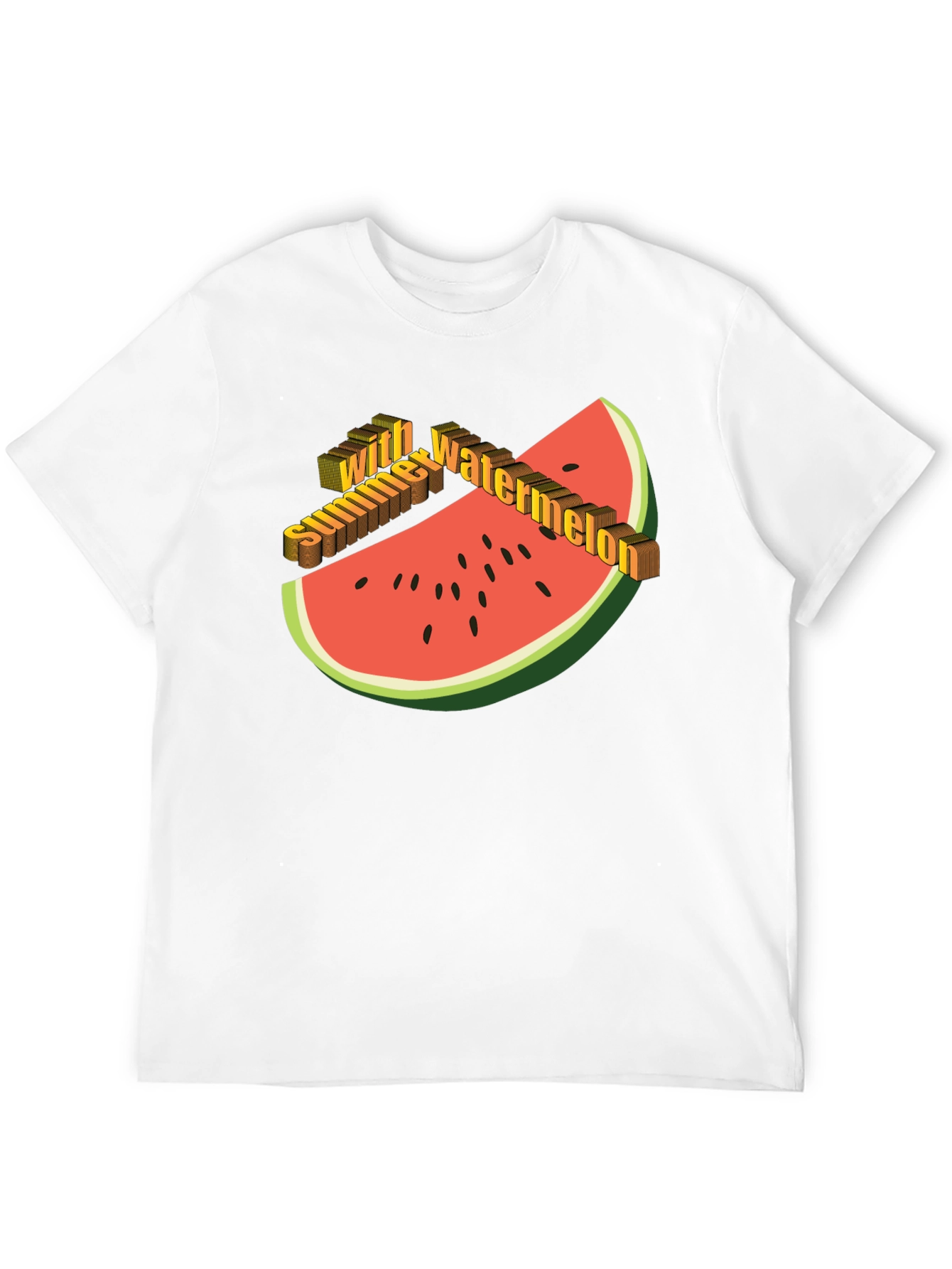 Black Summer Watermelon Graphic Tee view 12