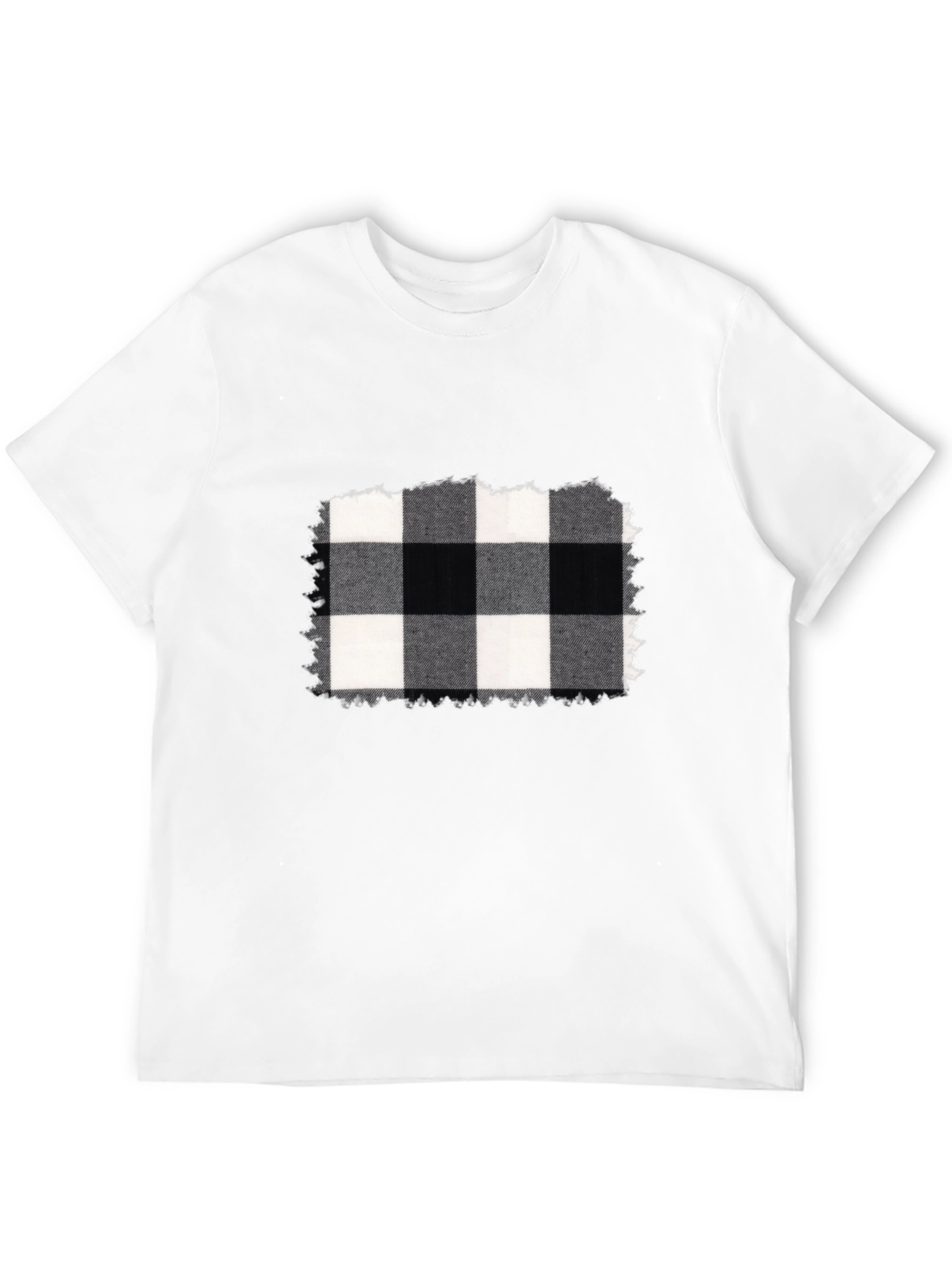 Black Buffalo Plaid Graphic Tee view 12