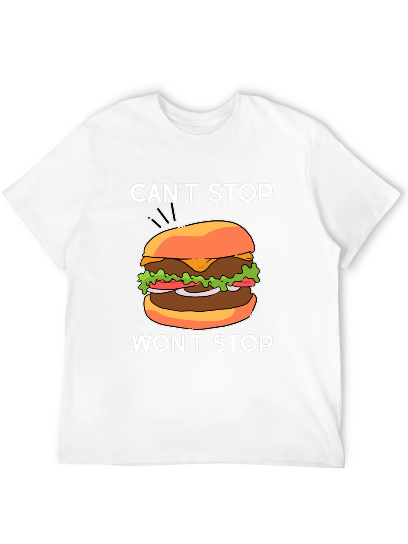 Black Can't Stop Won't Stop Burger Graphic Tee view 12