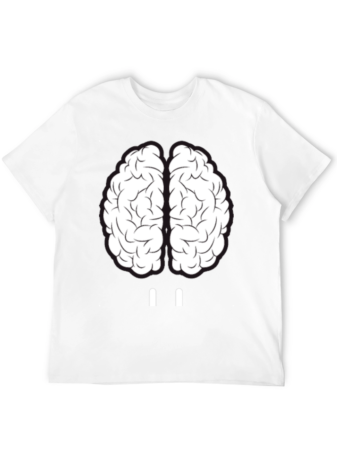 Black Brain Graphic Tee - Unisex Crew Neck T-Shirt view 12