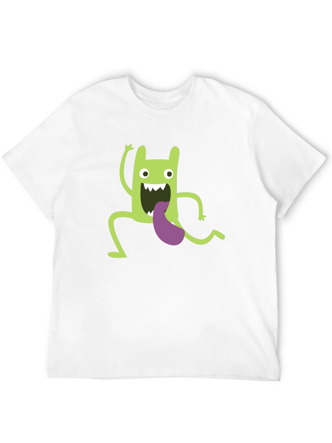 Black Funny Green Monster Graphic T-Shirt view 12