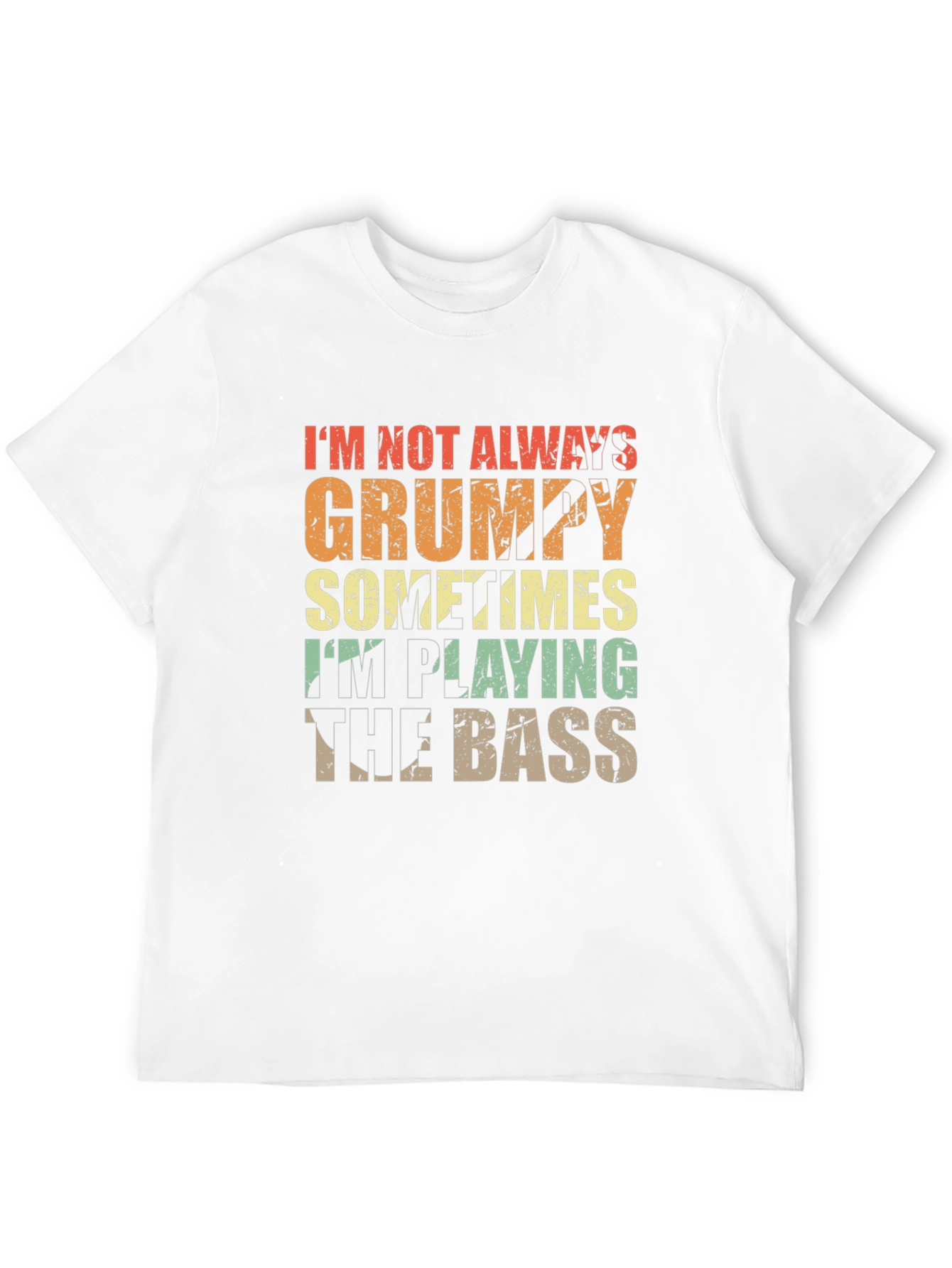 Black Grumpy Bass Player Black T-Shirt view 12