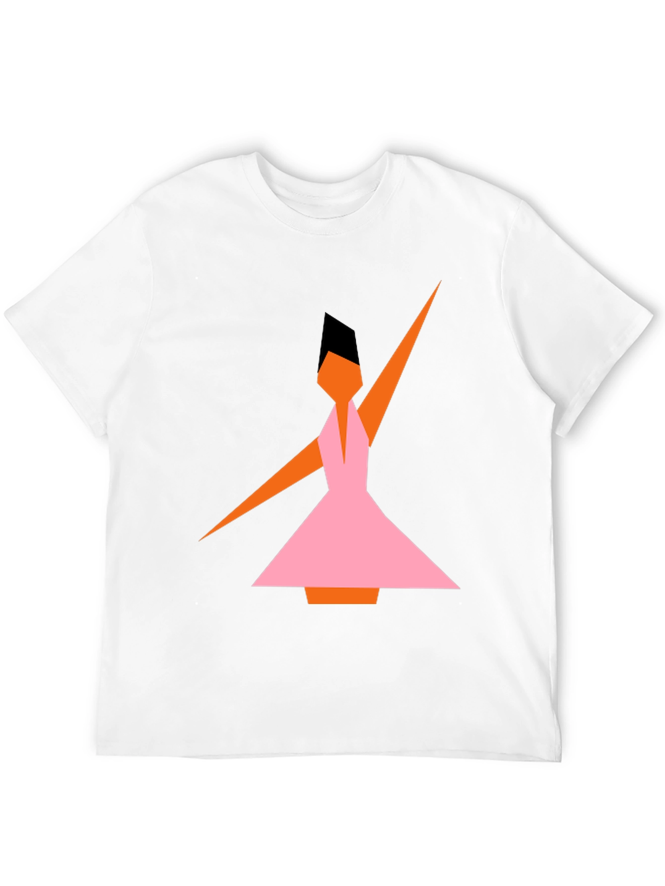 Black Geometric Dance T-Shirt - Abstract Style view 12