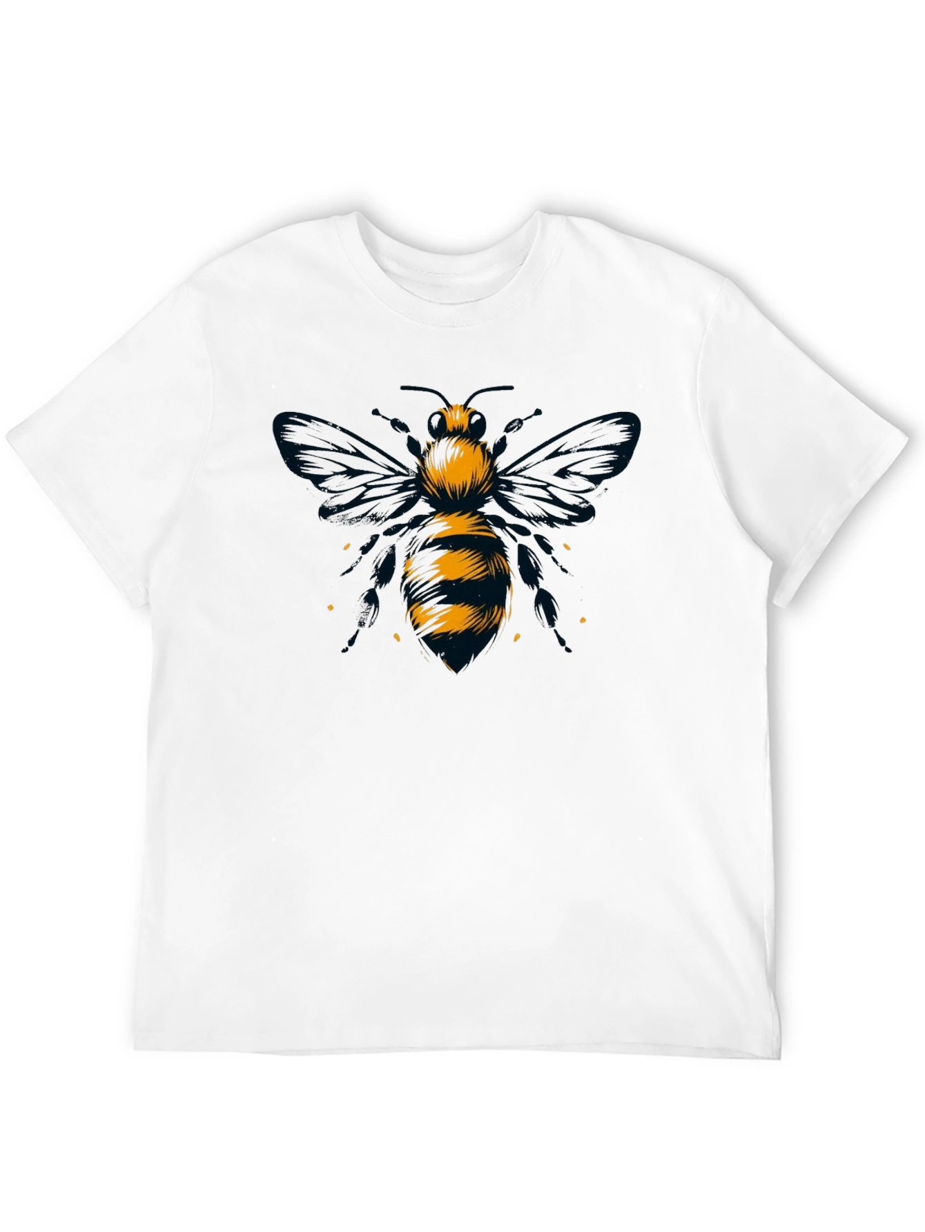 Black Bee Graphic Tee - Black Cotton T-Shirt view 12