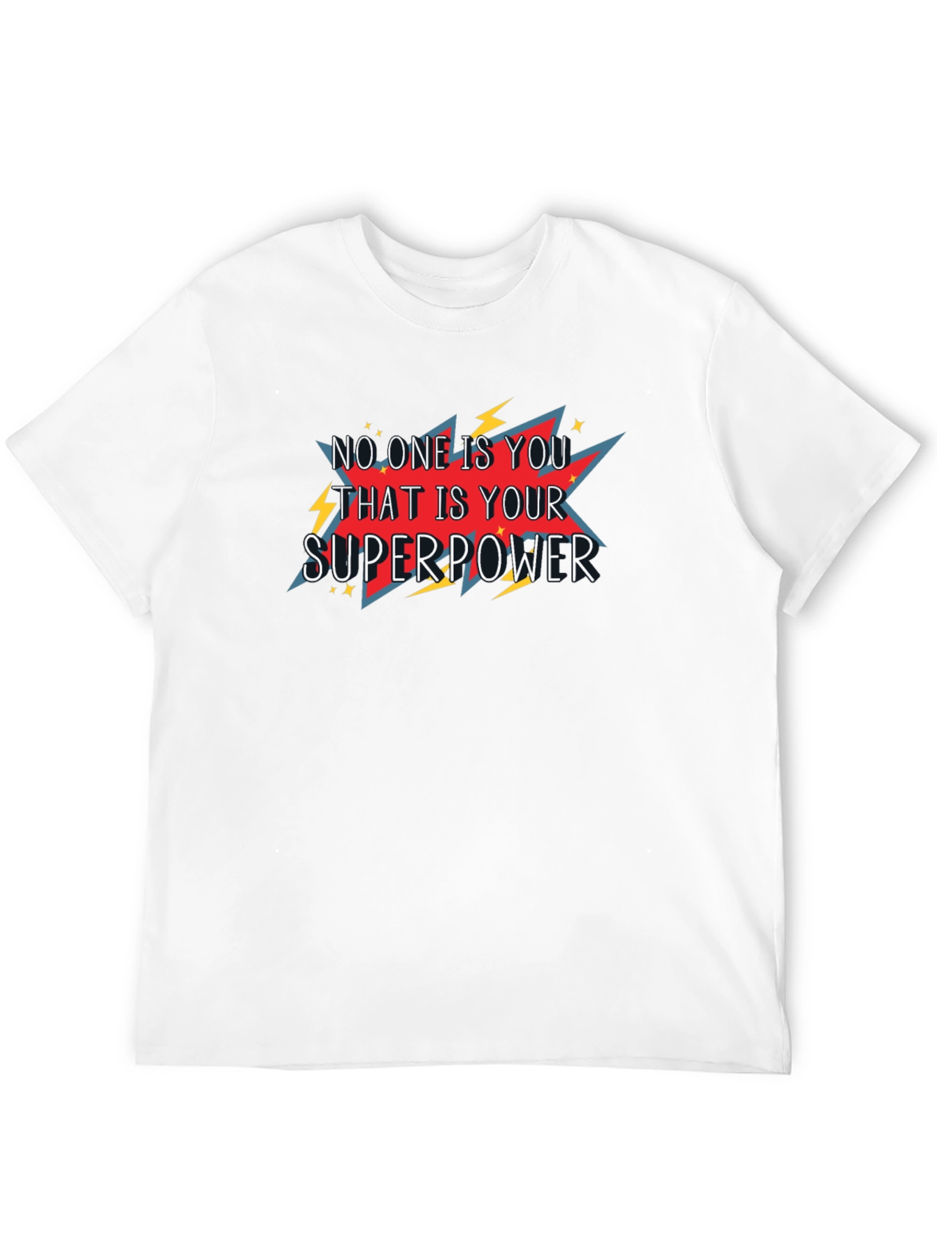 Black Be Yourself T-Shirt - Superpower Graphic Tee view 12