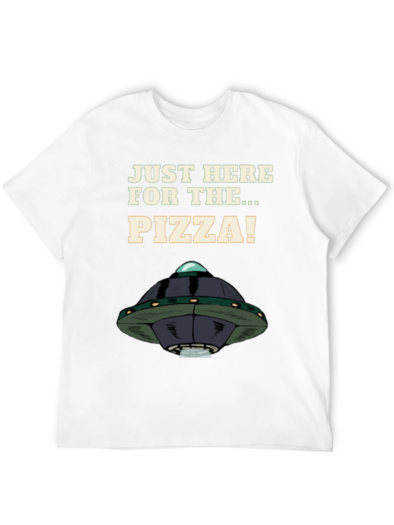 Black Pizza Alien T-Shirt - Funny Graphic Tee view 12