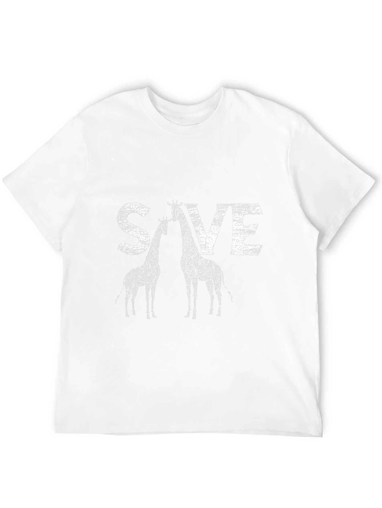 Black Save Giraffes Graphic Tee - Black Crew Neck view 12