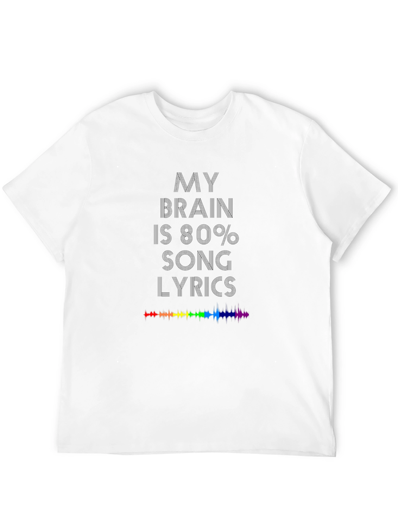 Black My Brain is 80% Song Lyrics T-Shirt view 12