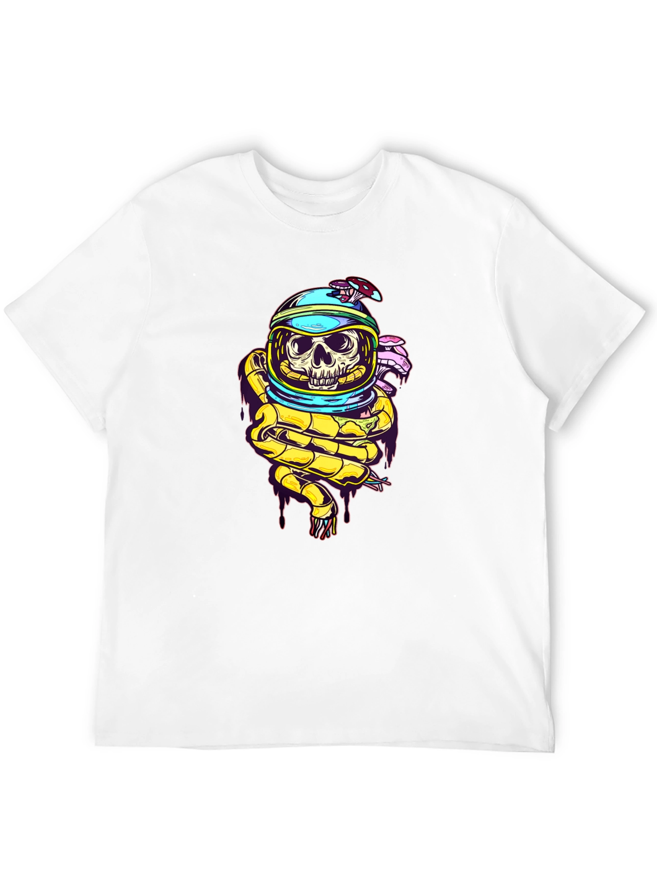 Black Skull Astronaut T-Shirt - Unique Graphic Tee view 12