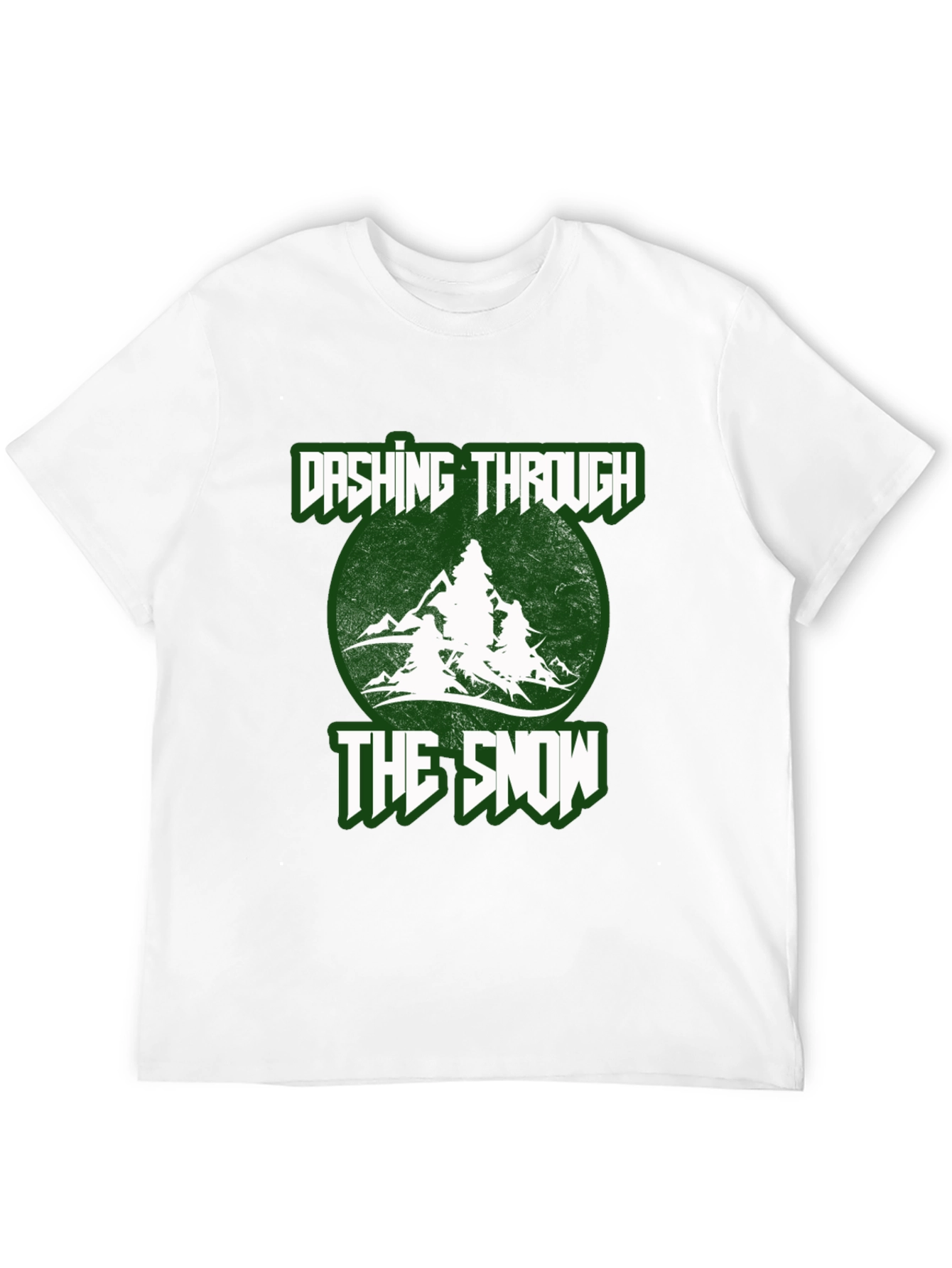 Black Dashing Through The Snow Holiday T-Shirt view 12