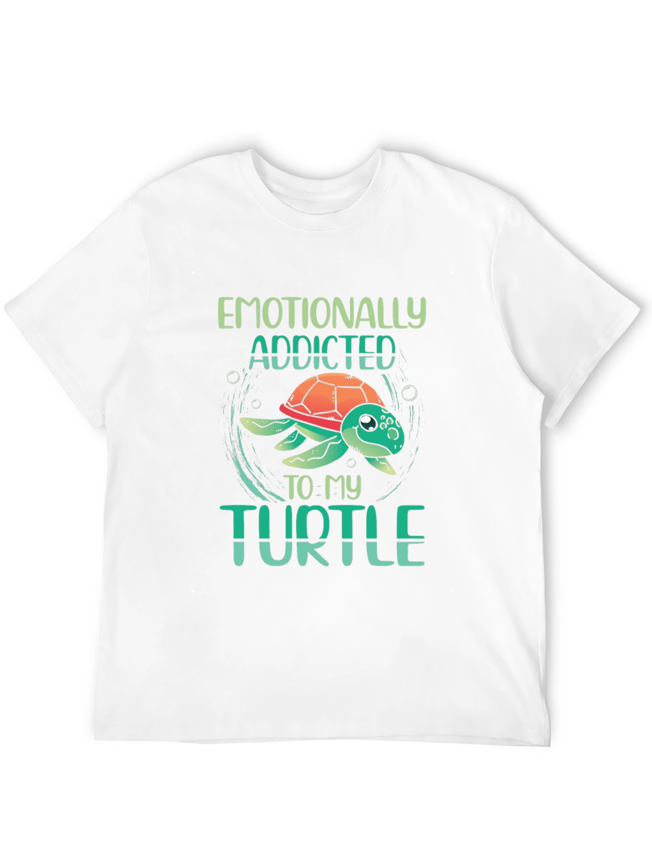 Black Emotionally Addicted to My Turtle Black T-Shirt view 12