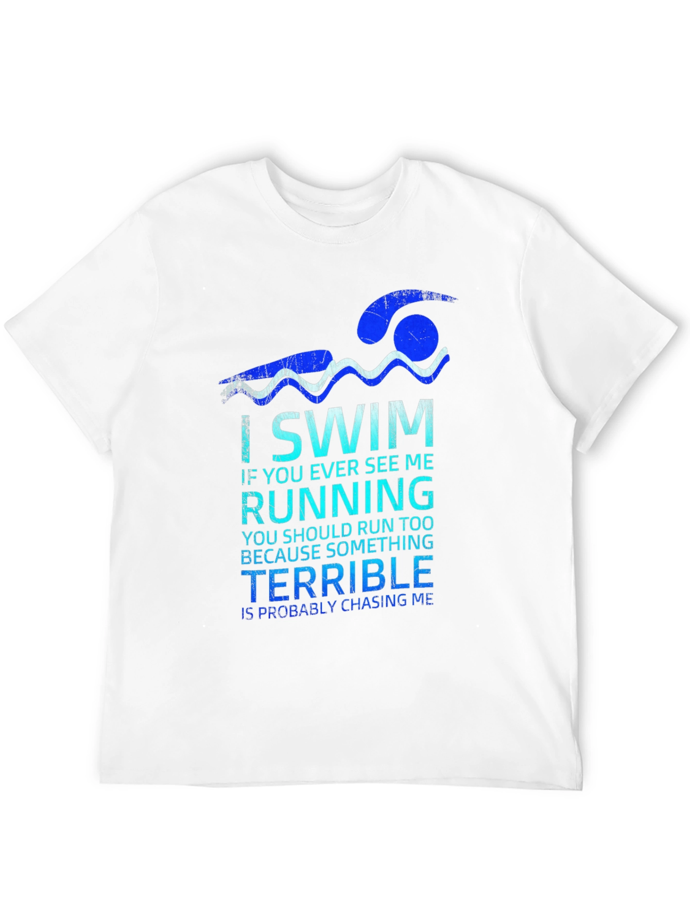 Black I Swim Terrible Chasing Me Graphic Tee view 12