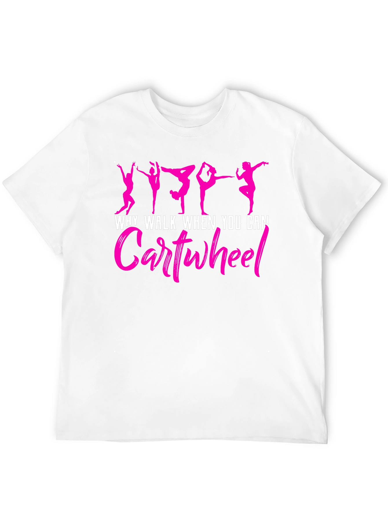 Black Gymnast Cartwheel Graphic Tee - Black view 12