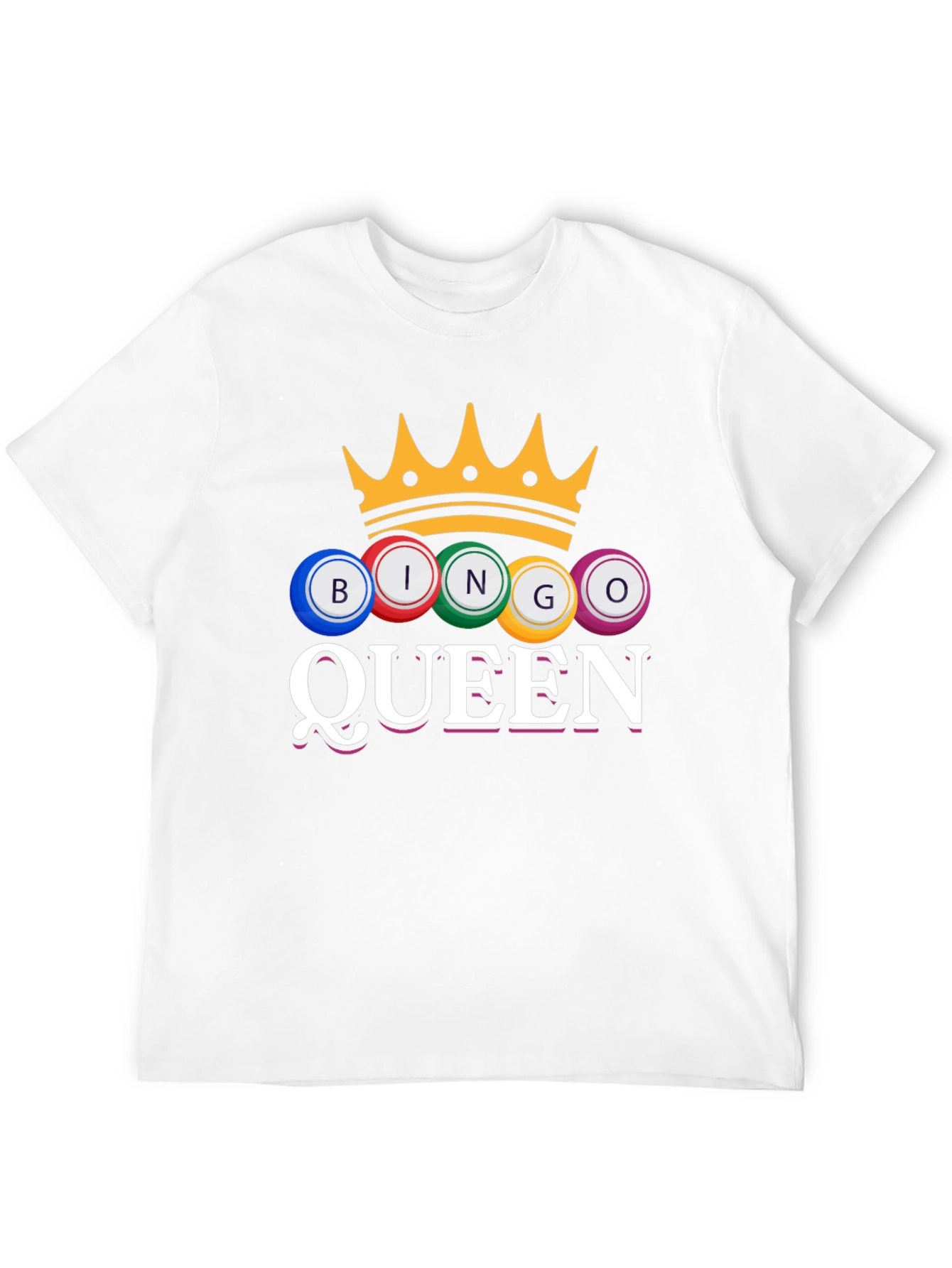 Black Bingo Queen T-Shirt Crown Game Night Tee view 12