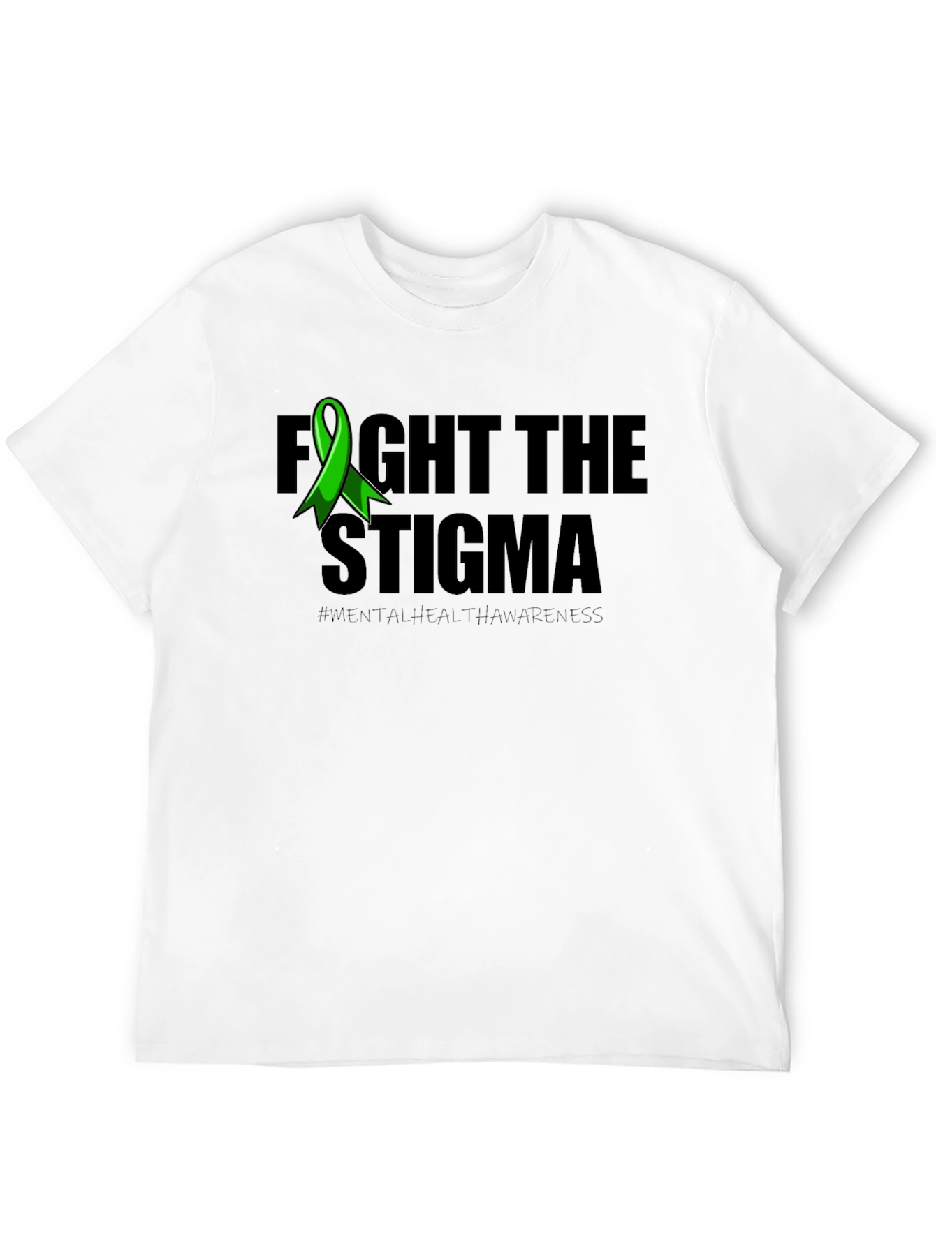 Black Fight the Stigma Mental Health Awareness T-Shirt view 12