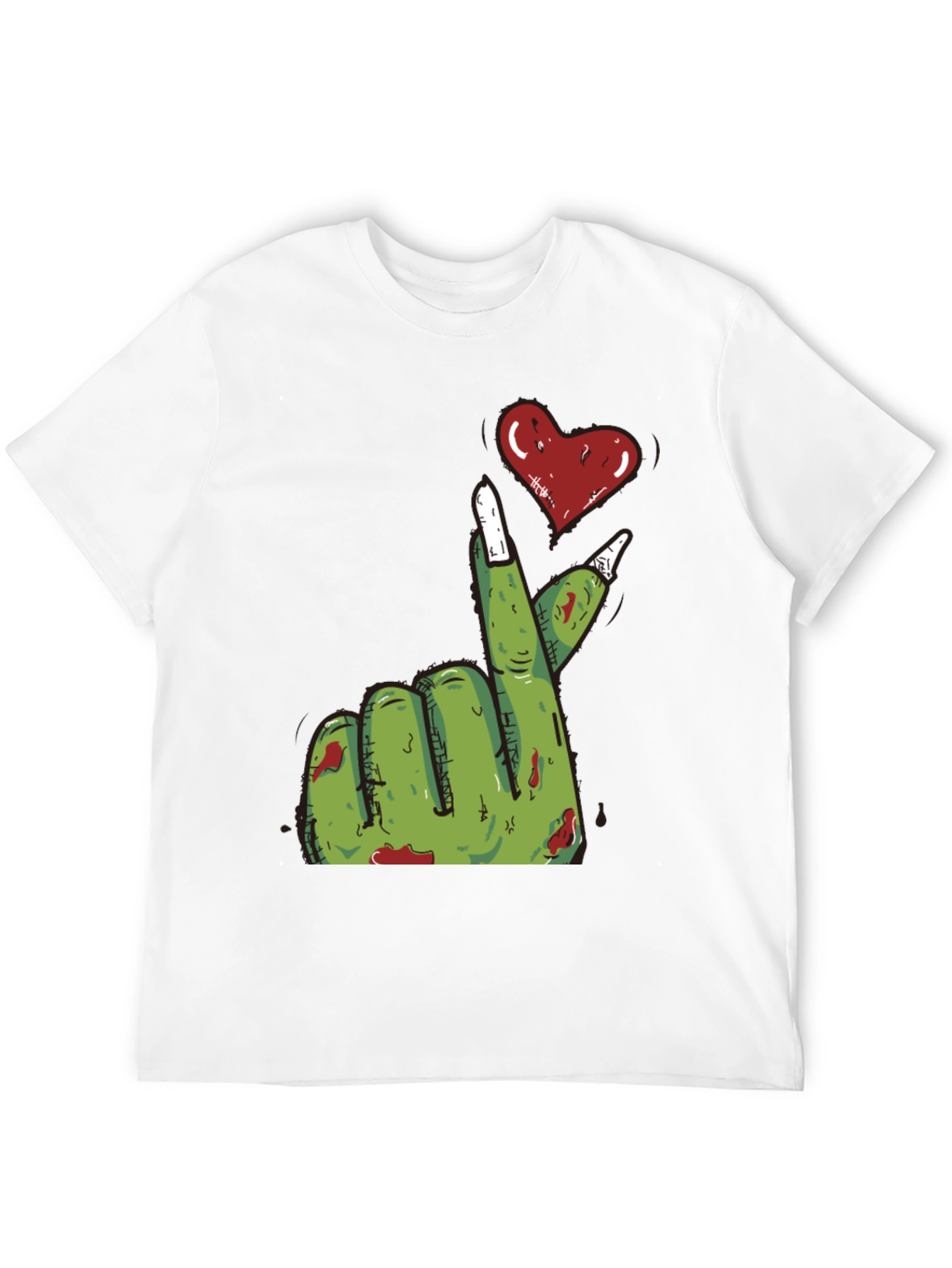 Black Zombie Love Hand T-Shirt - Black view 12