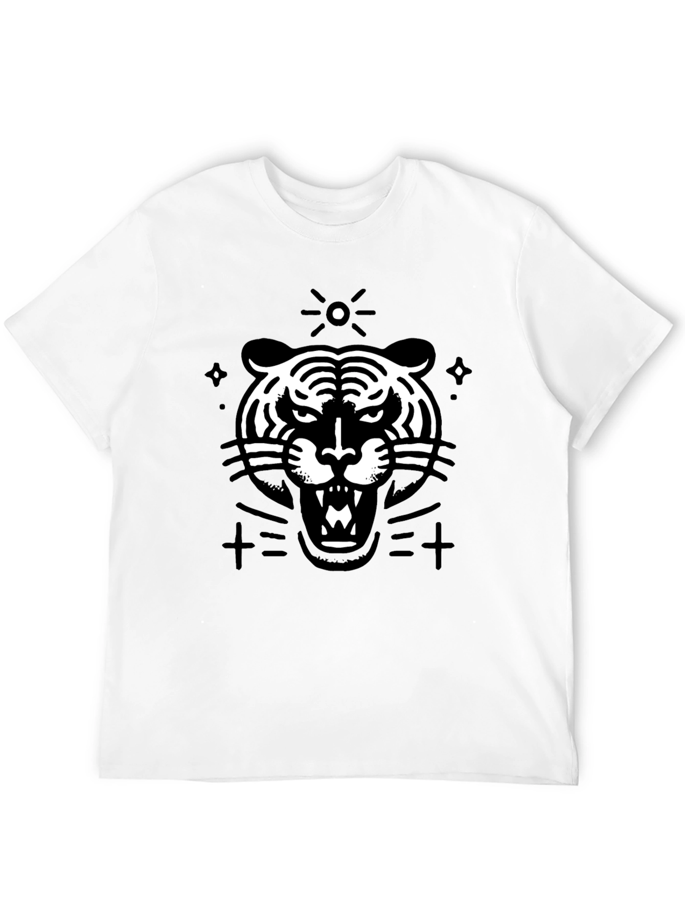 Black Roaring Tiger Graphic Tee - Black view 12