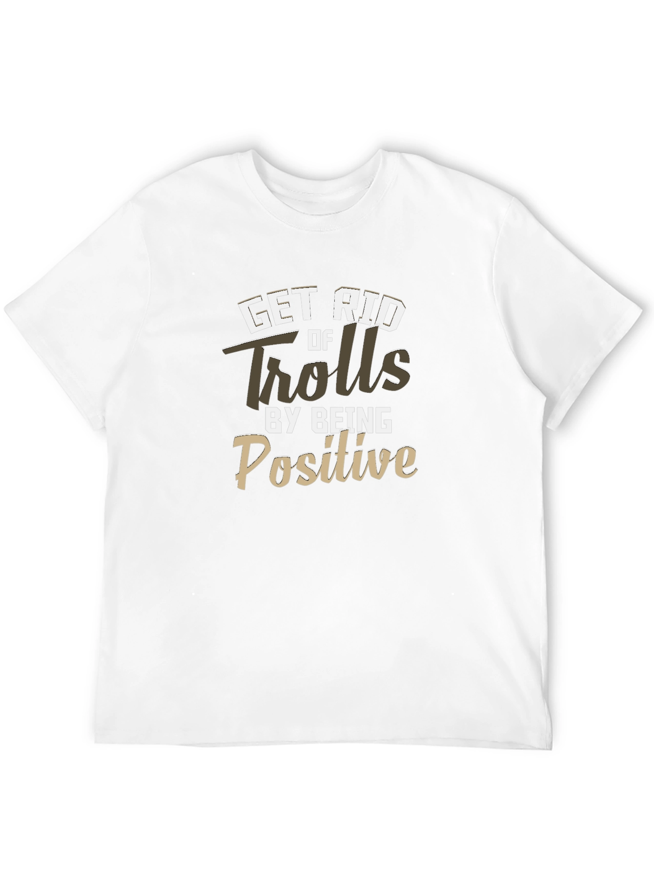 Black Get Rid of Trolls Positive Black T-Shirt view 12