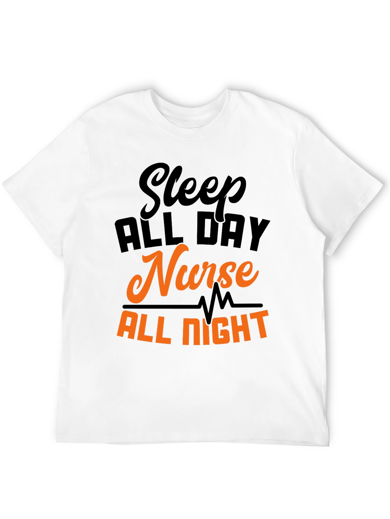 Black Sleep All Day Nurse All Night T-Shirt view 12