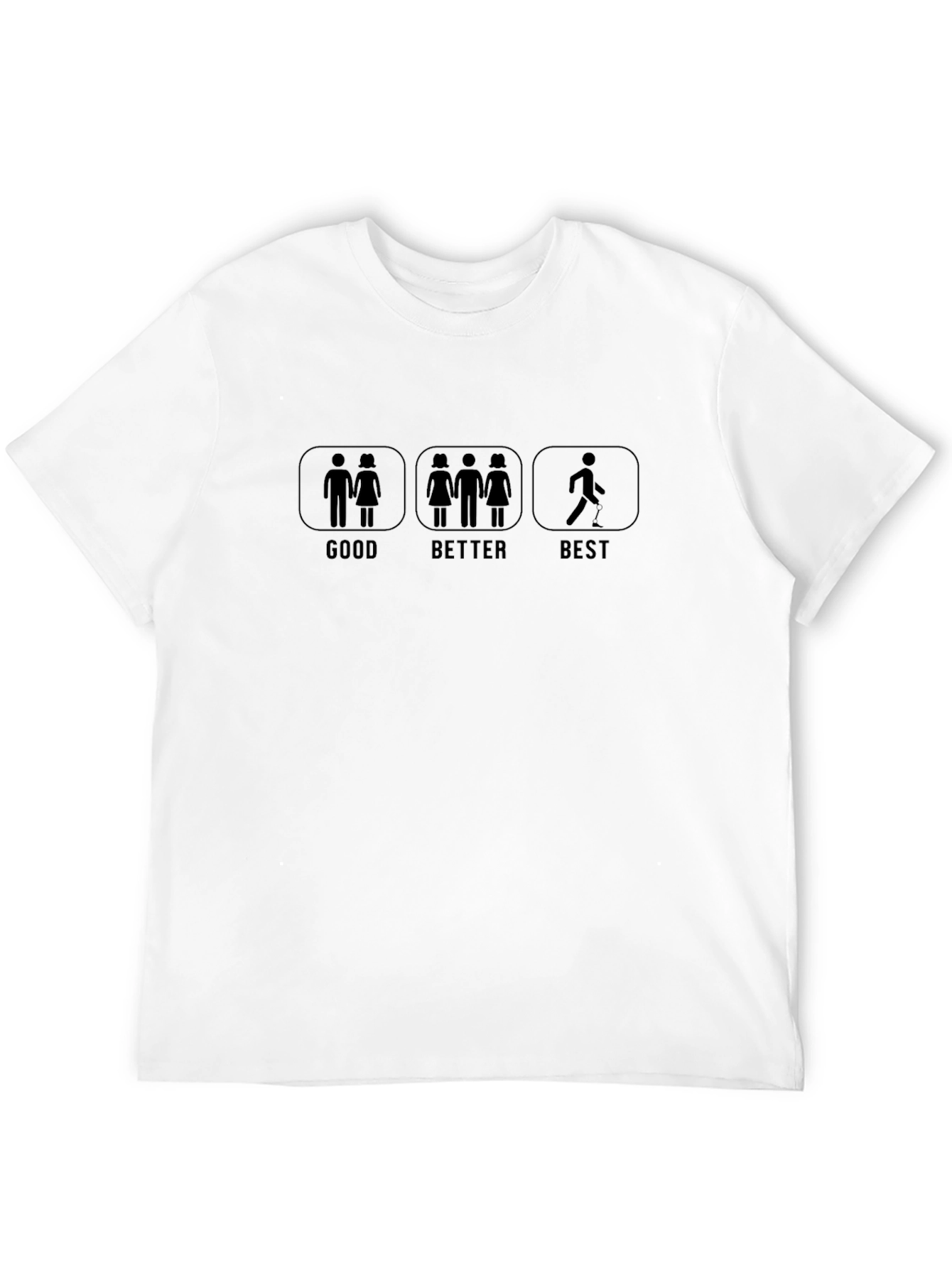 Black Good, Better, Best Stick Figure T-Shirt view 12