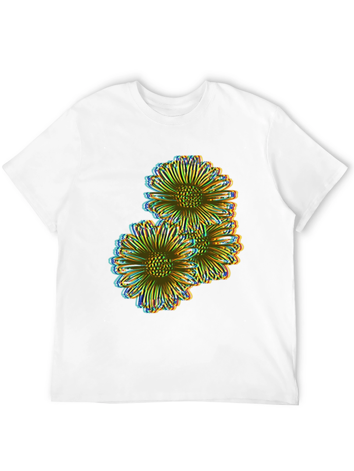 Black Floral Illusion Tee - Bold Graphic Print view 12