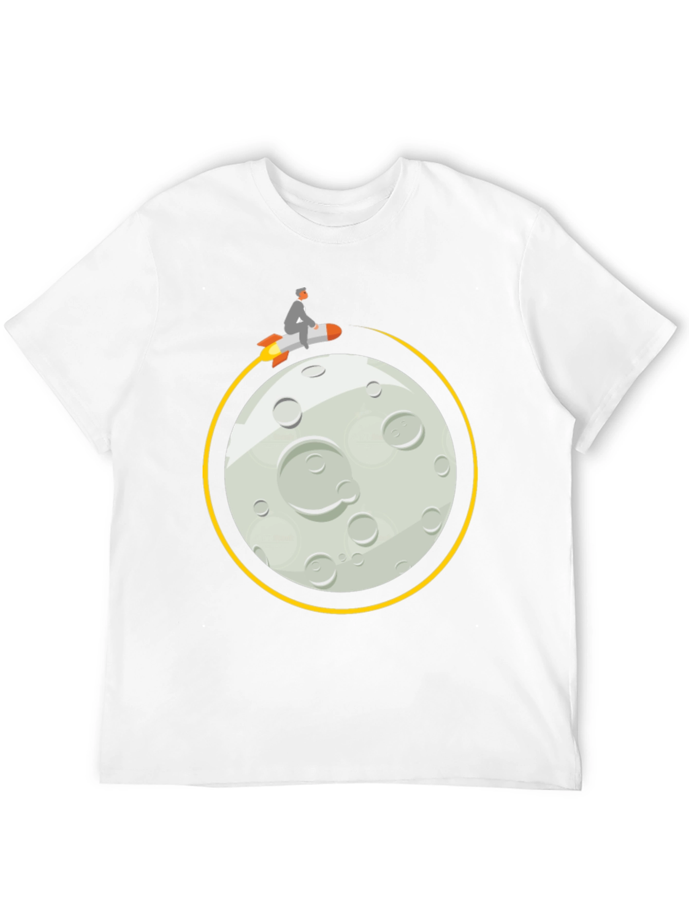 Black Rocket Man on the Moon T-Shirt view 12