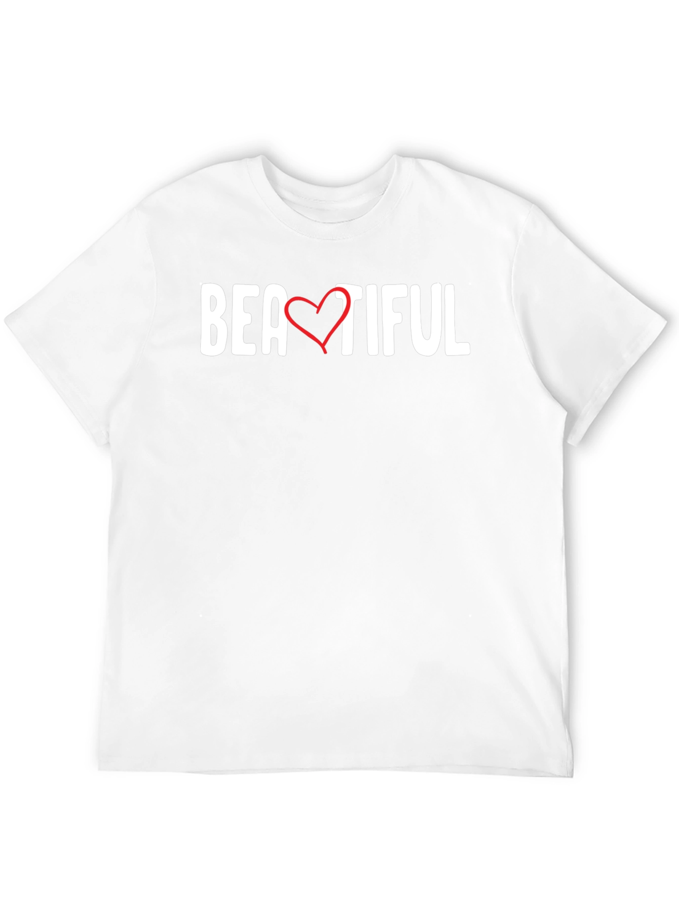 Black Beautiful Heart Graphic Tee - Black Unisex T-Shirt view 12