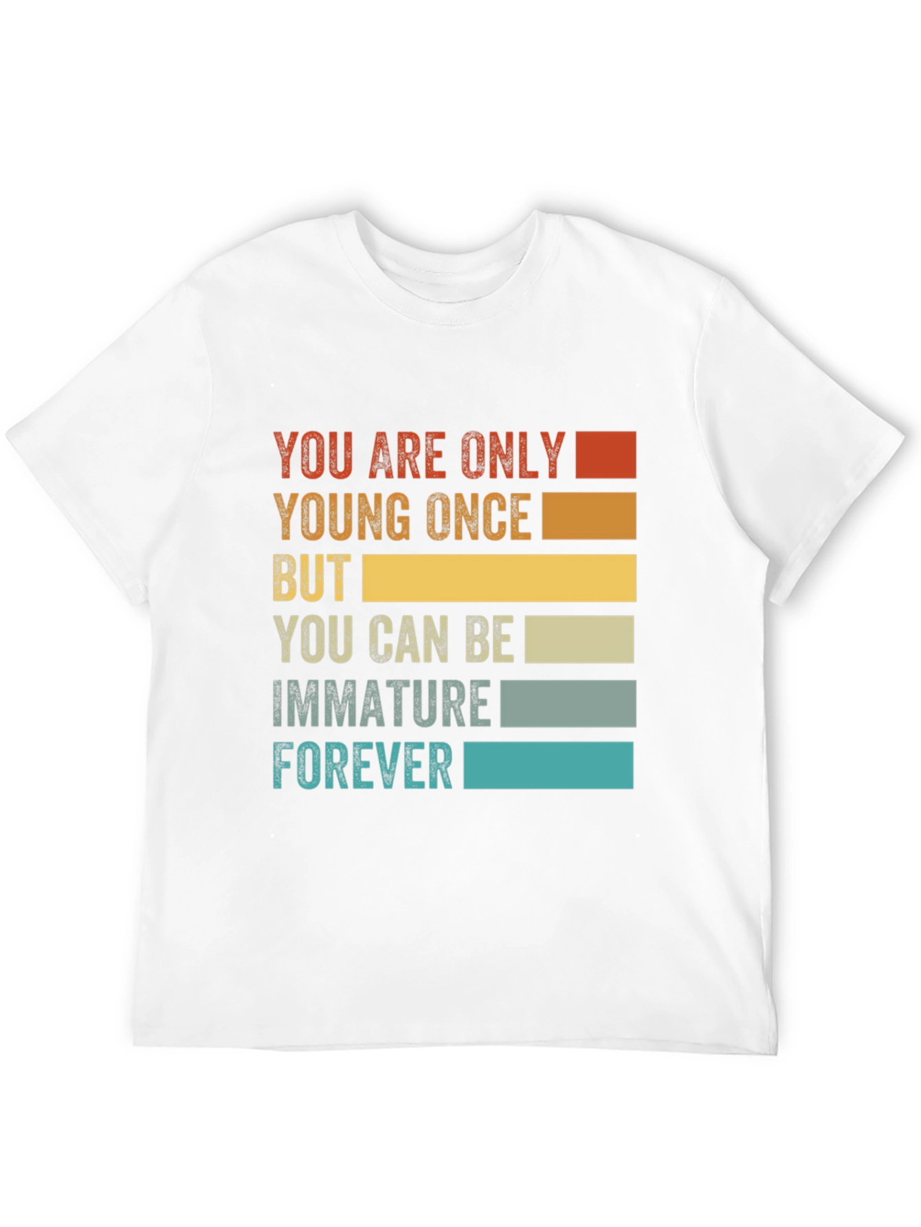 Black Funny Immature Forever T-Shirt - Black Graphic Tee view 12