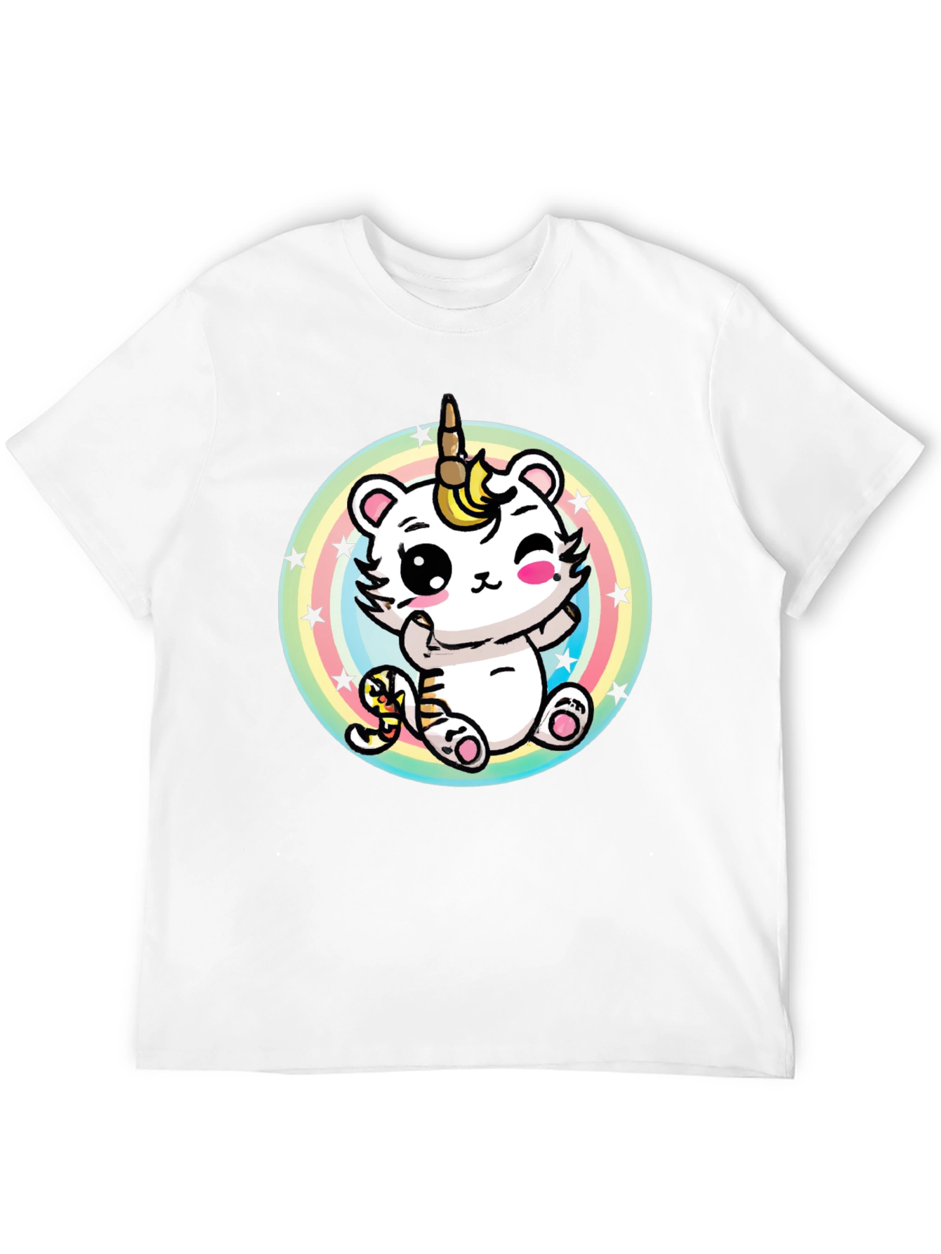 Black Unicorn Tiger Bear T-Shirt Funny Animal Tee view 12