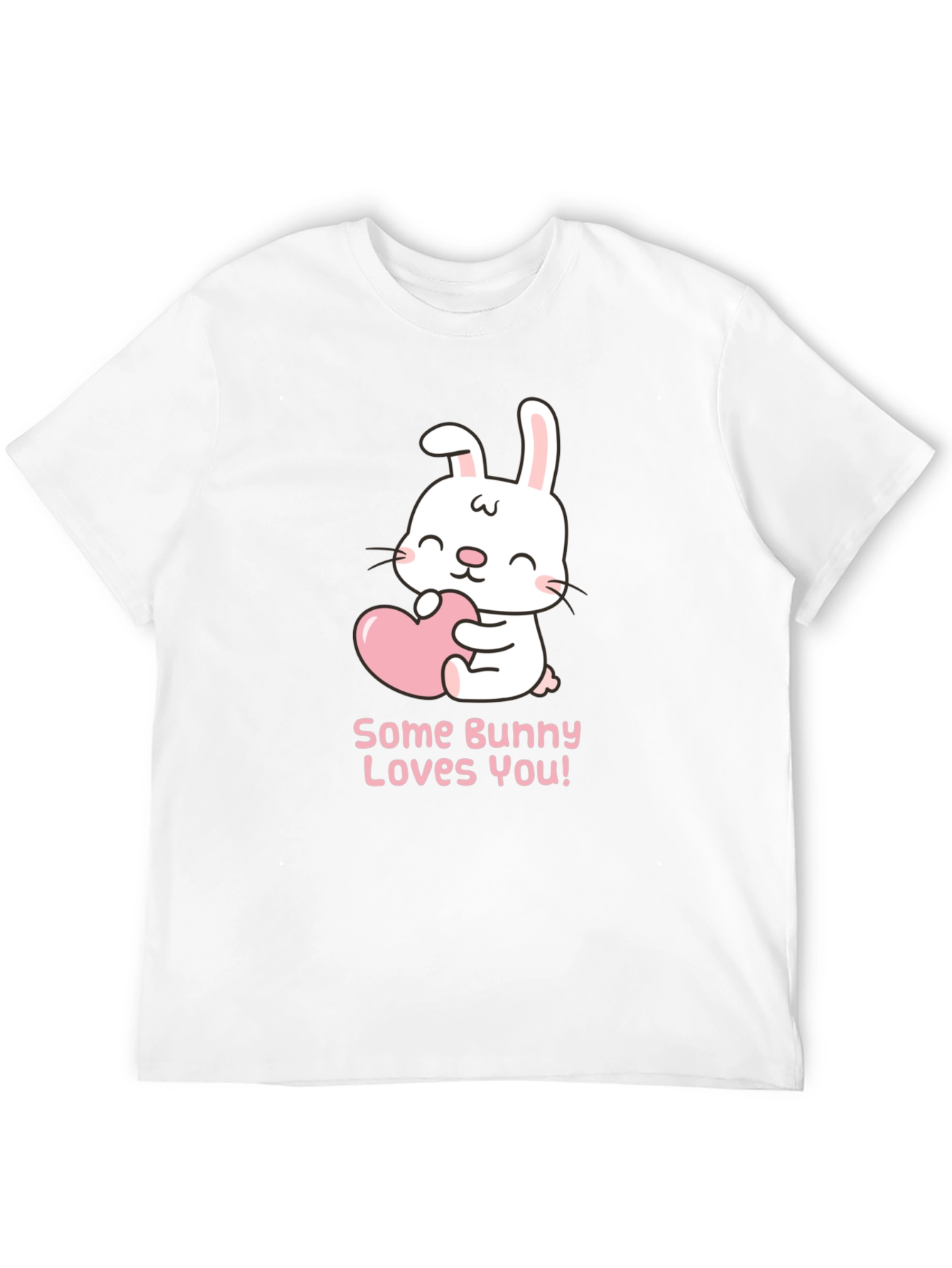 Black Some Bunny Loves You! Black T-Shirt view 12