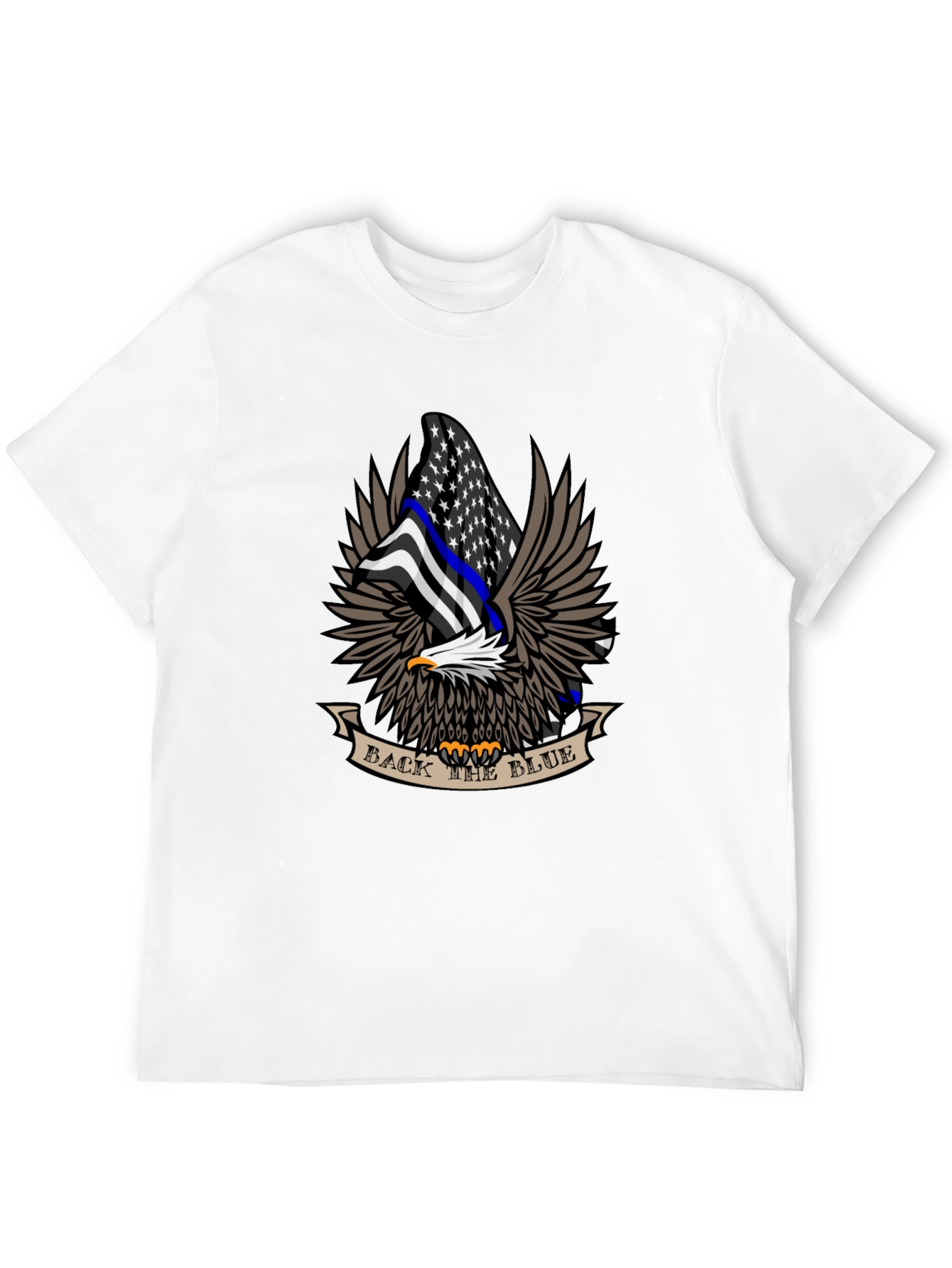 Black Back the Blue Eagle Graphic T-Shirt view 12