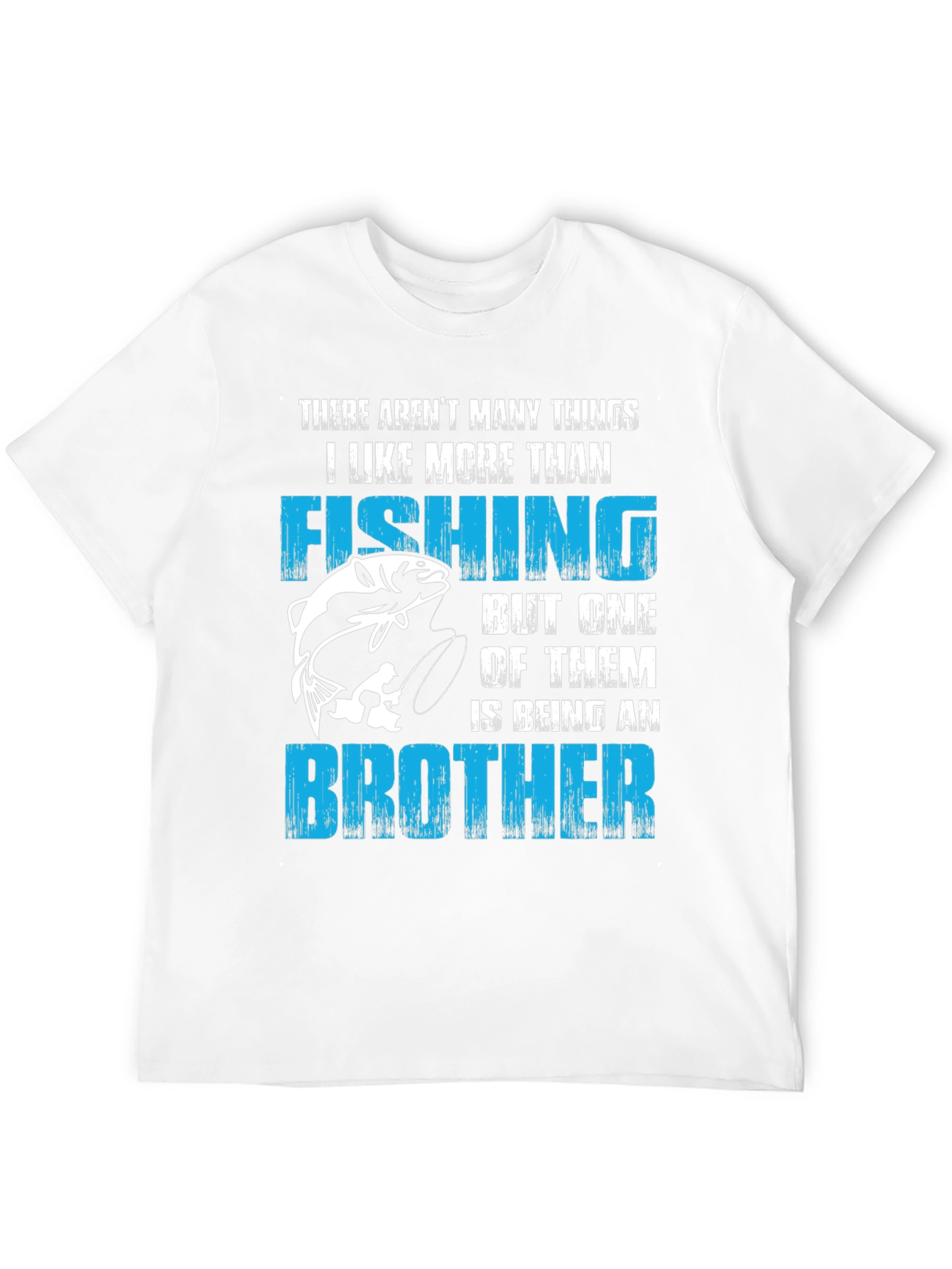 Black Fishing Brother T-Shirt - Men's Graphic Tee view 12