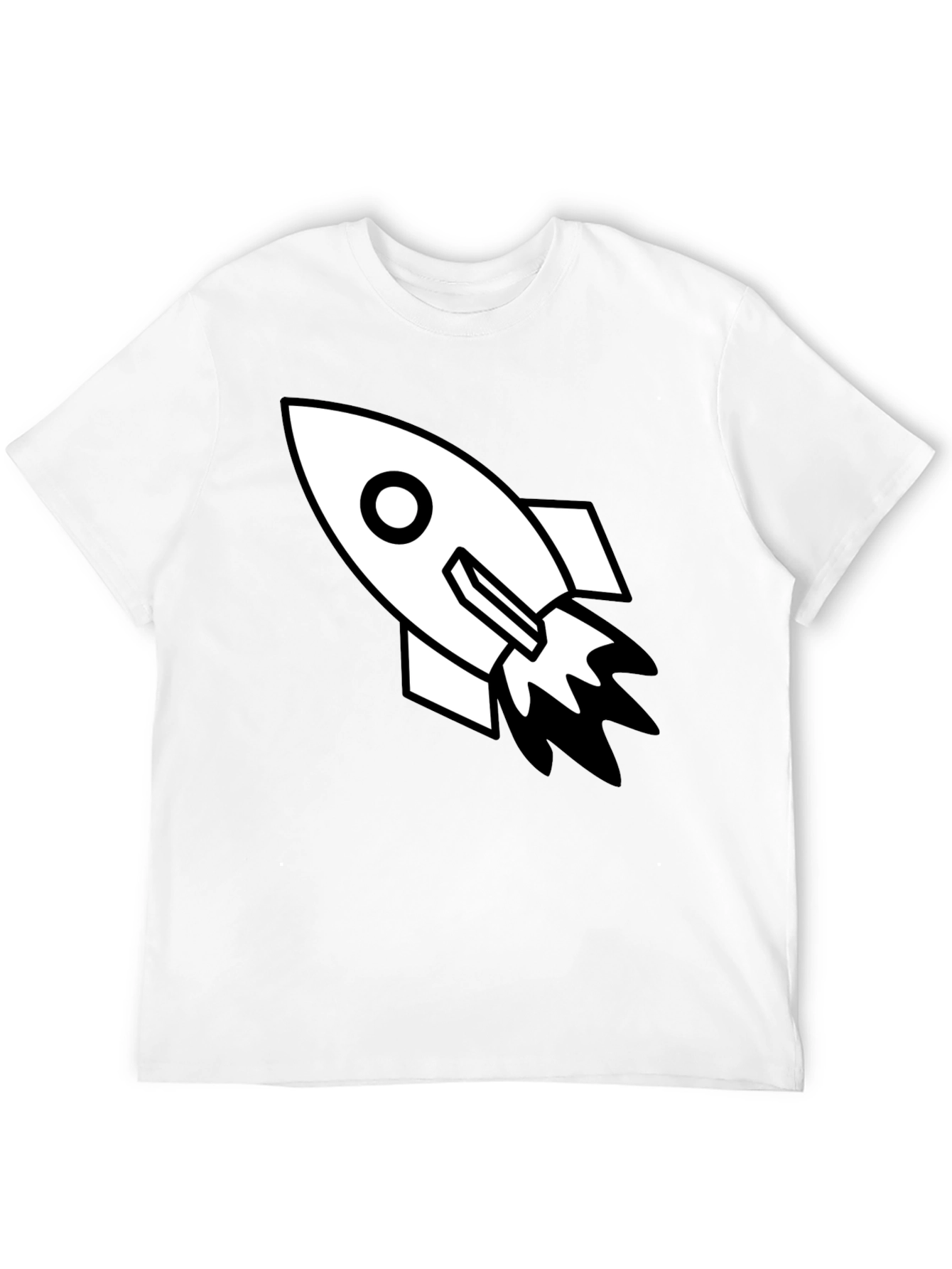 Black Rocket Graphic Tee - Black Cotton Blend view 12