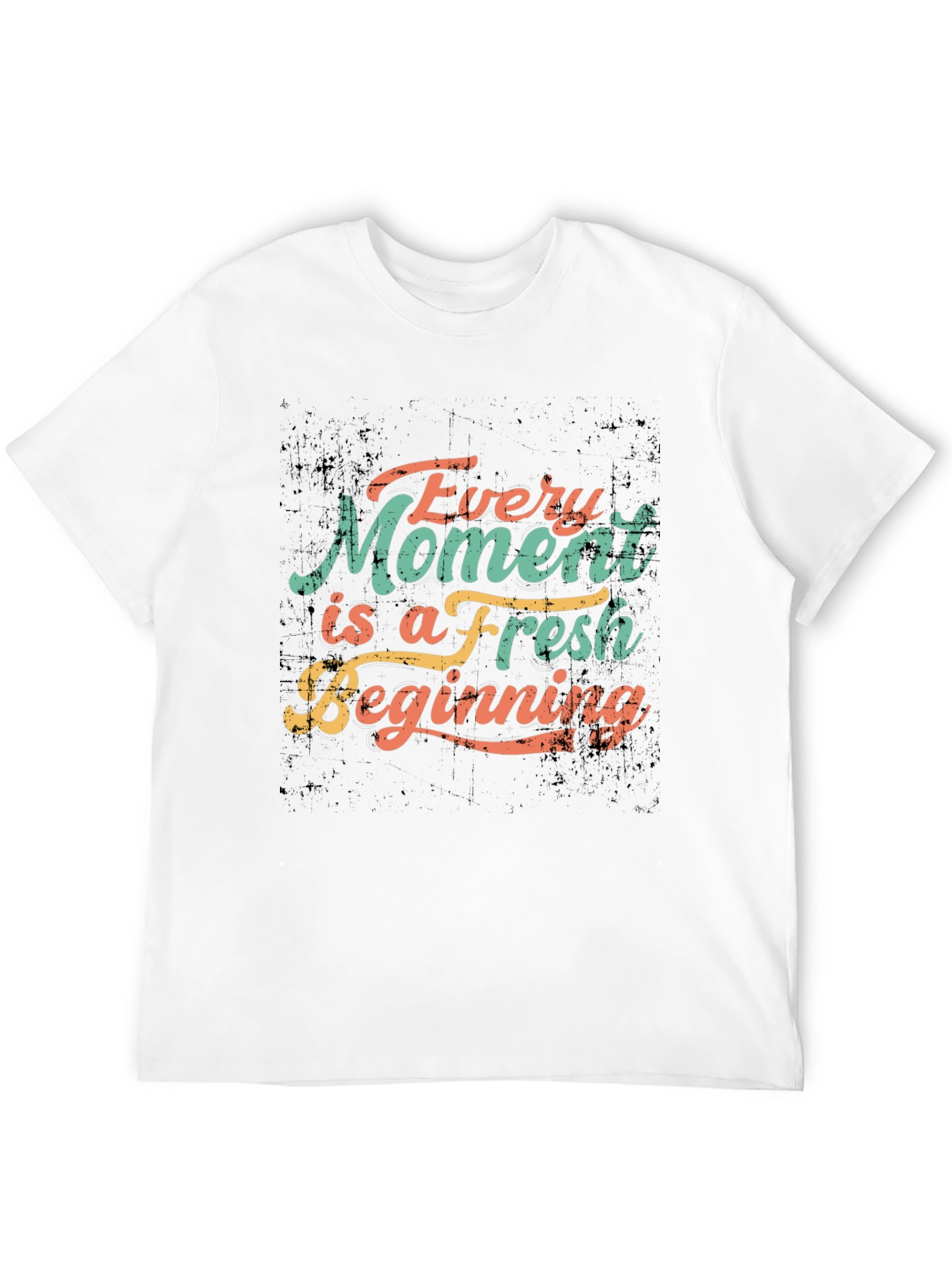 Inspirational Every Moment Fresh Beginning Black T-Shirt - 12